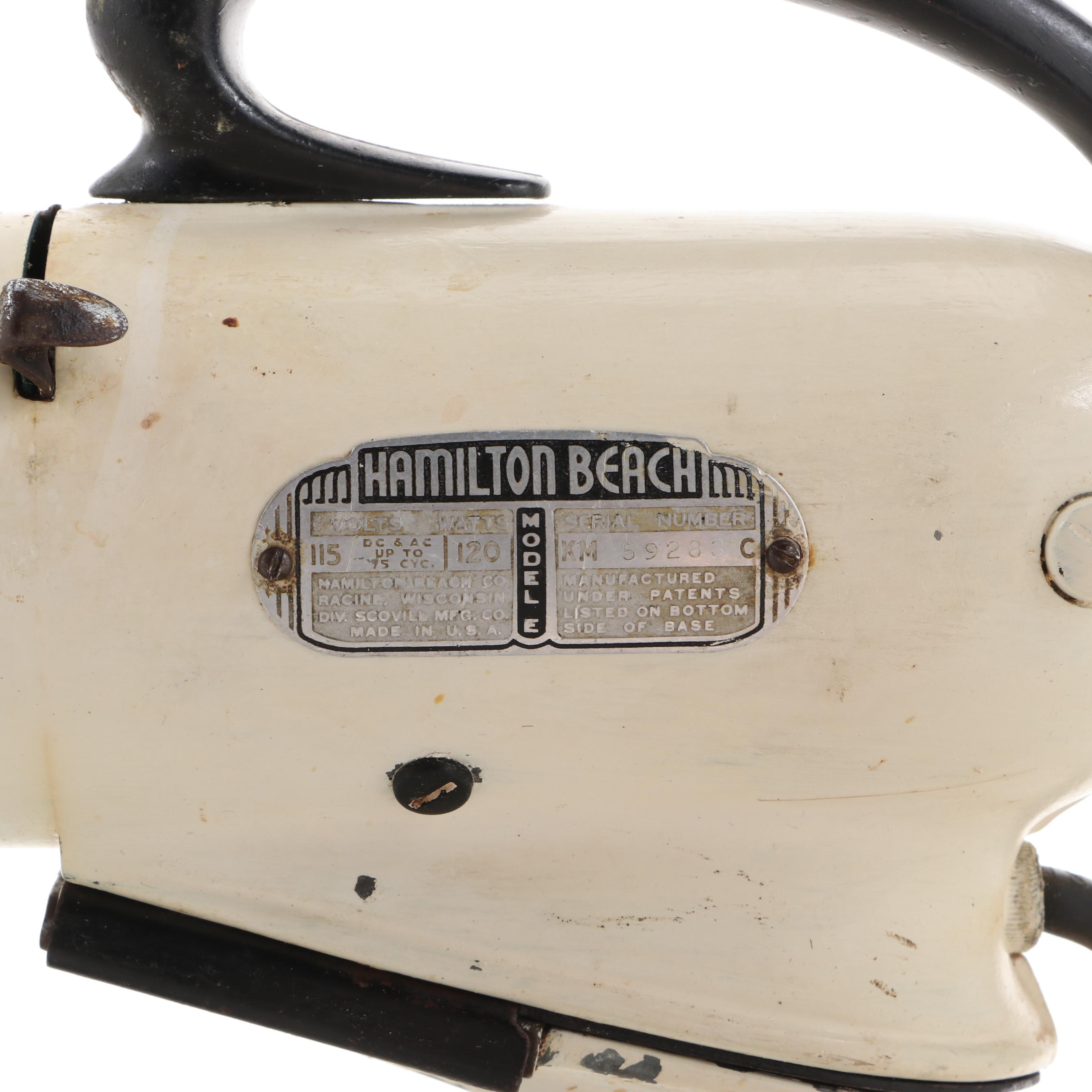 Hamilton Beach "Model E" Stand Mixer/Juicer and Cookie Cutters, Mid-20th Century