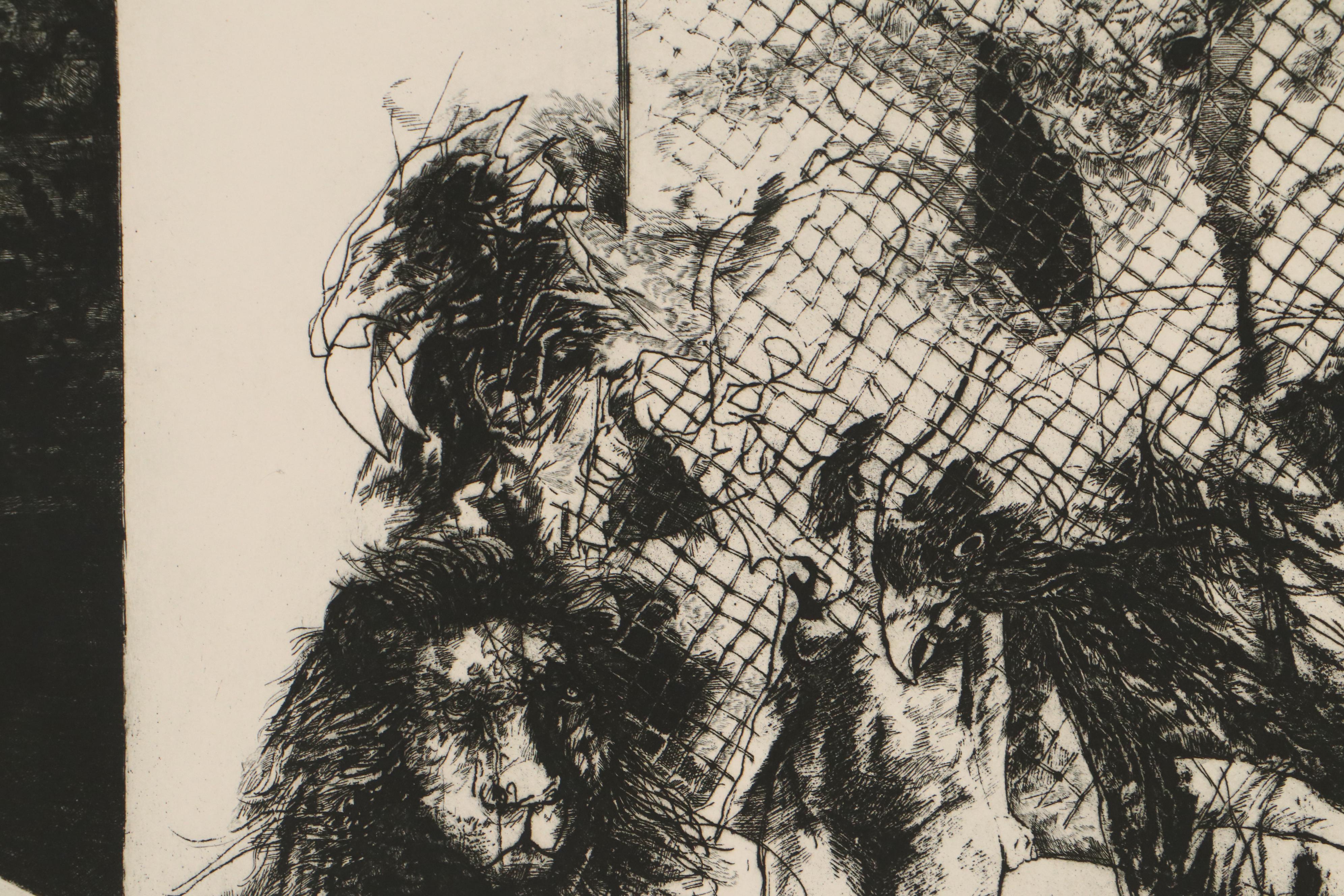 Jack Coughlin Etching "Alchemic Pit," Late 20th Century