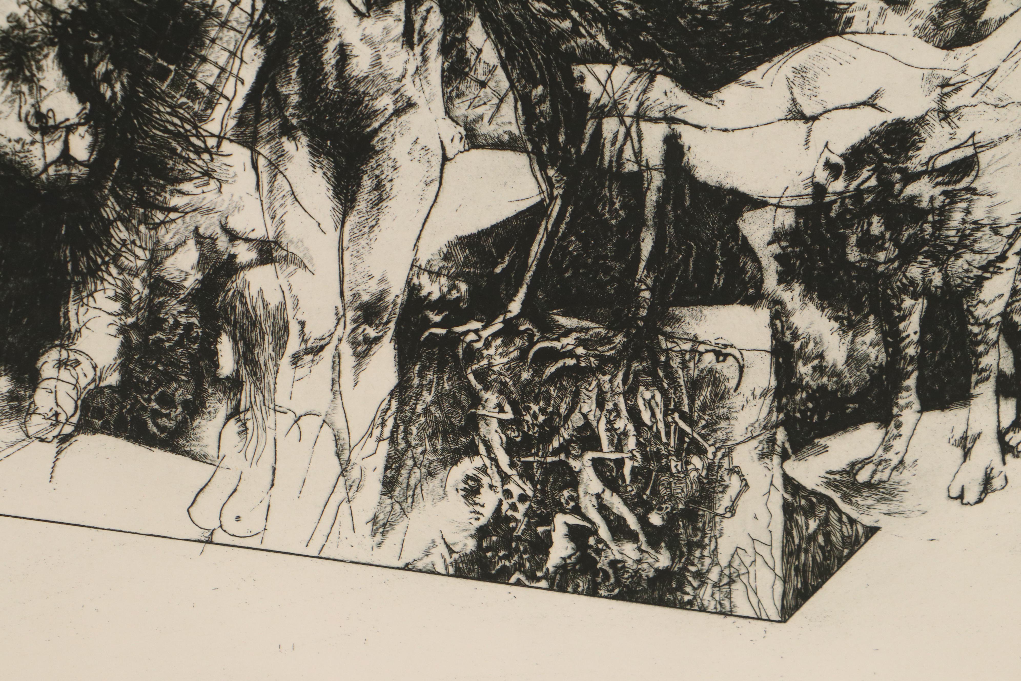 Jack Coughlin Etching "Alchemic Pit," Late 20th Century