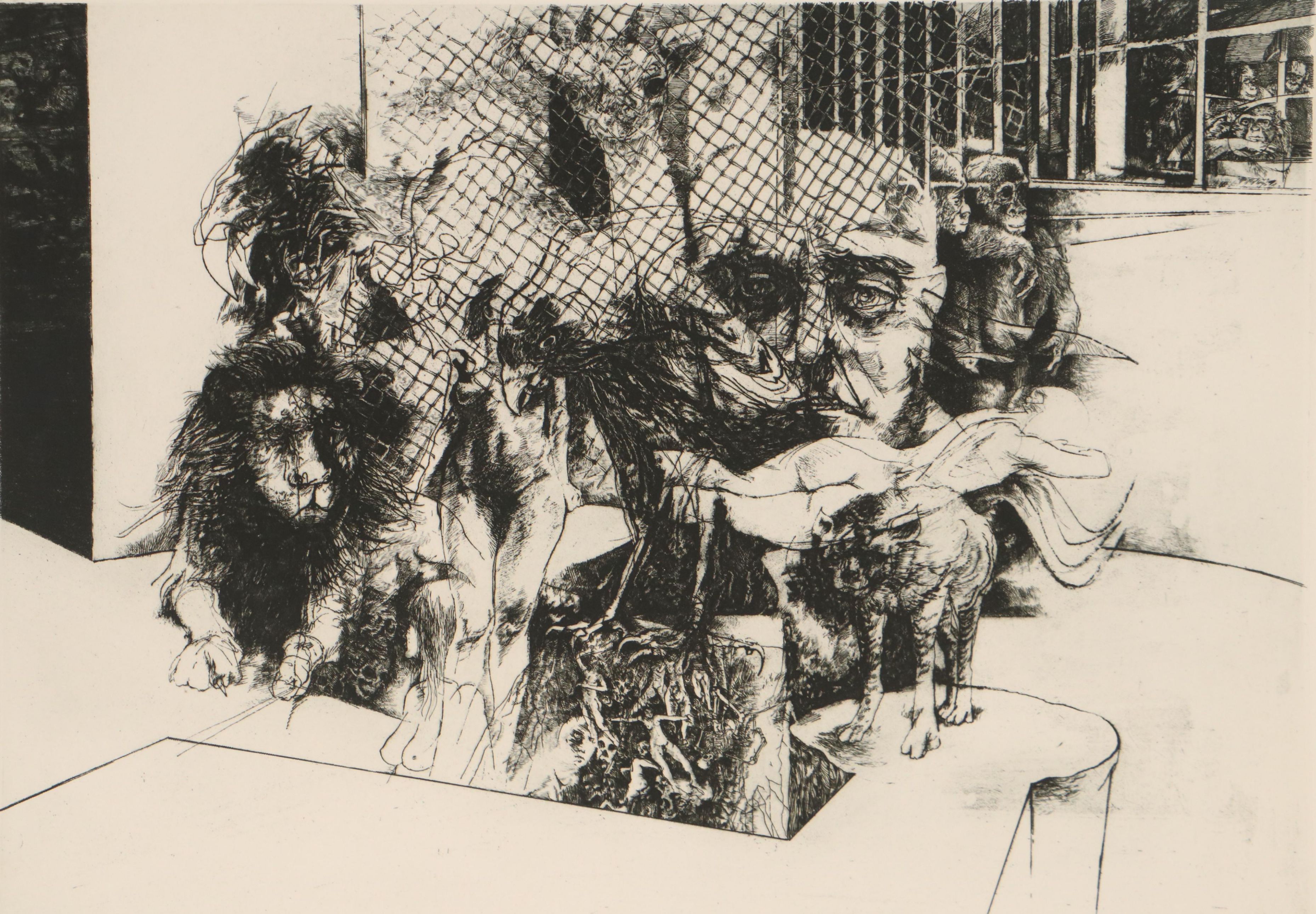 Jack Coughlin Etching "Alchemic Pit," Late 20th Century