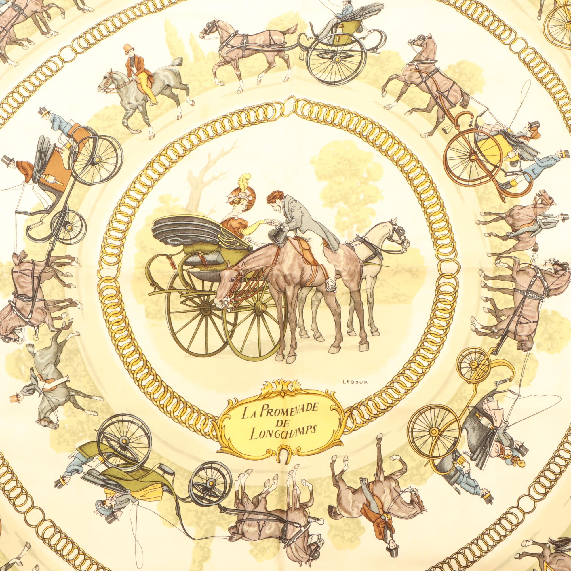 Hermès "La Promenade de Longchamps" Silk Twill Scarf