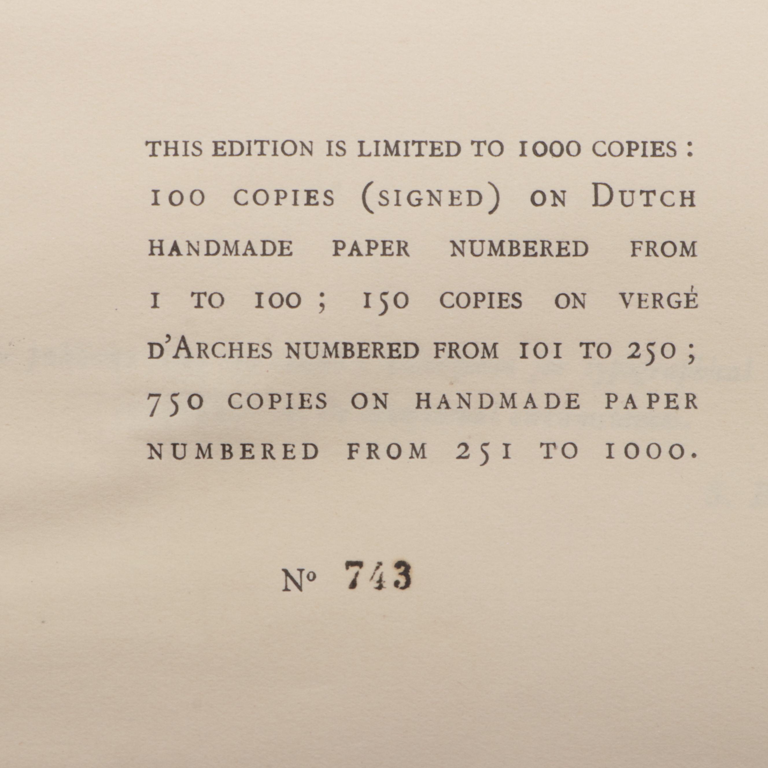 Limited First Edition "Ulysses" by James Joyce, 1922