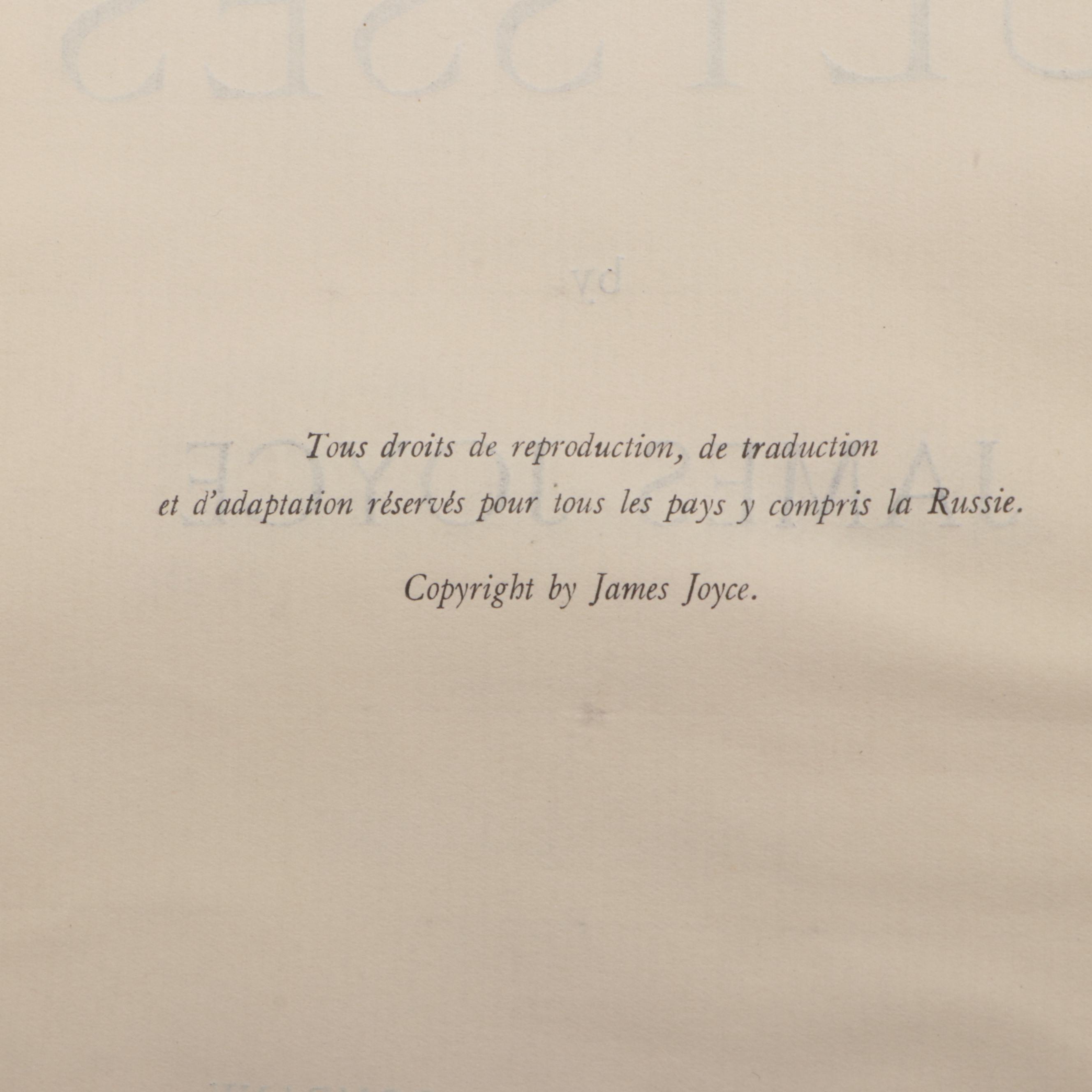 Limited First Edition "Ulysses" by James Joyce, 1922