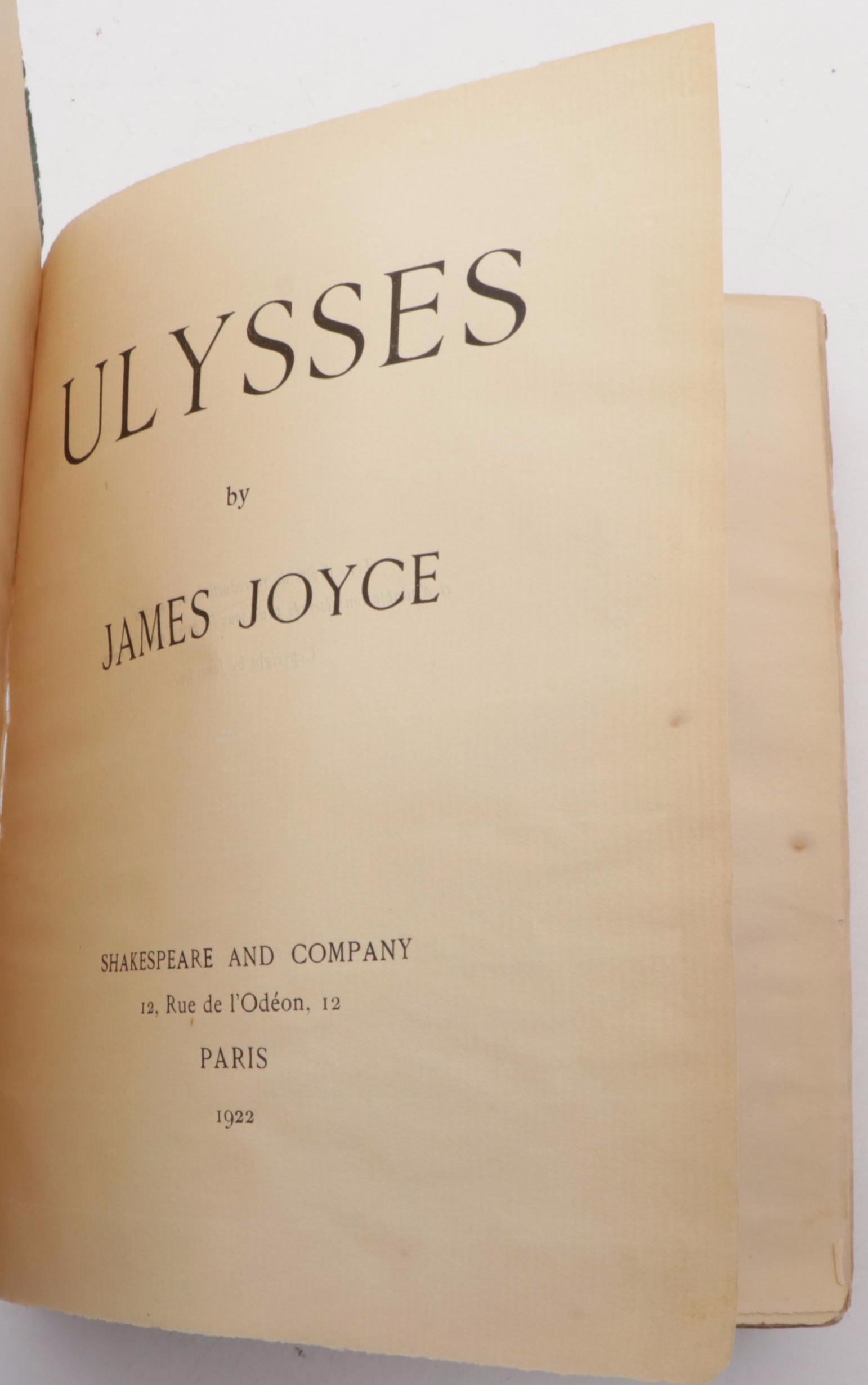 Limited First Edition "Ulysses" by James Joyce, 1922
