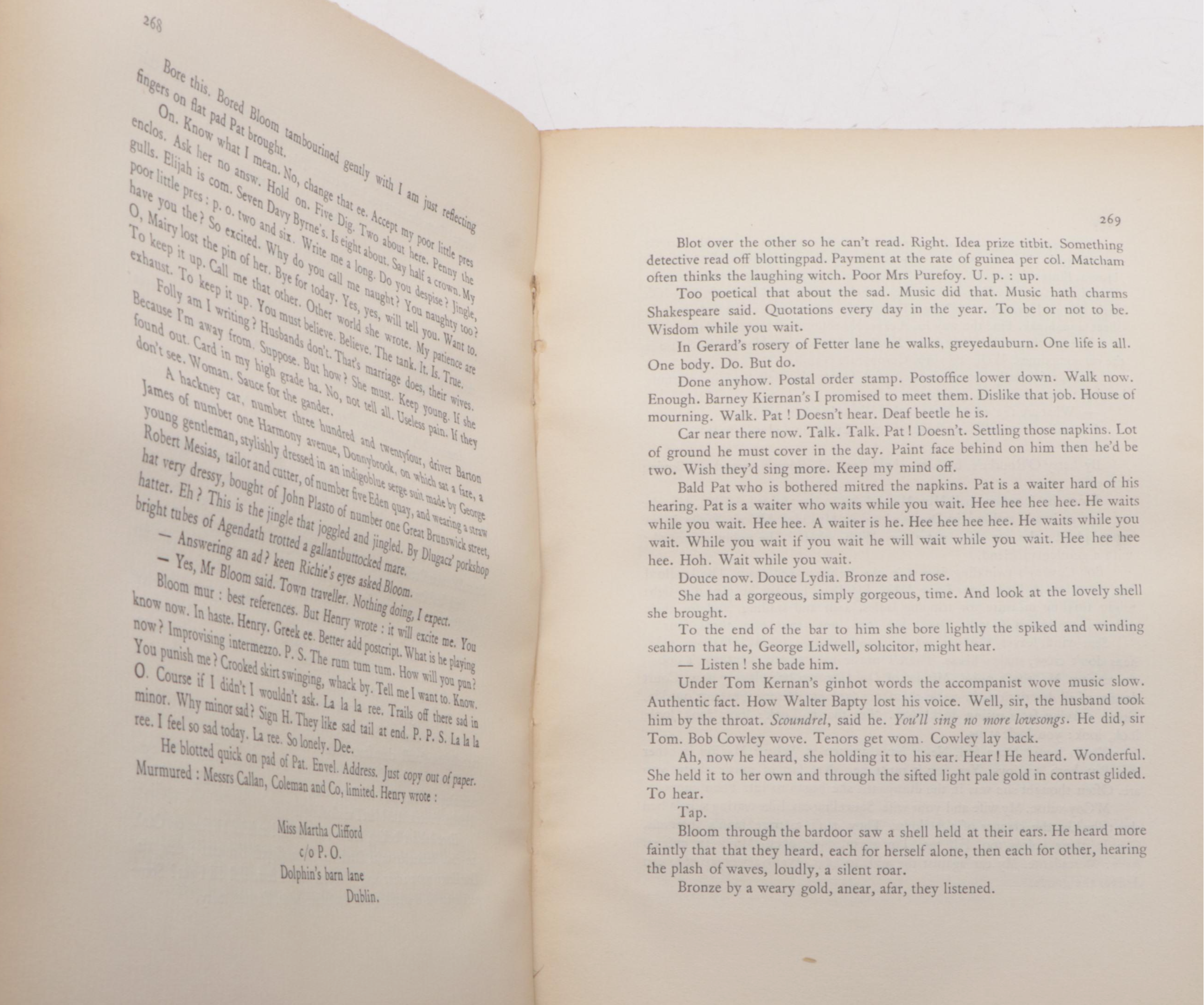 Limited First Edition "Ulysses" by James Joyce, 1922