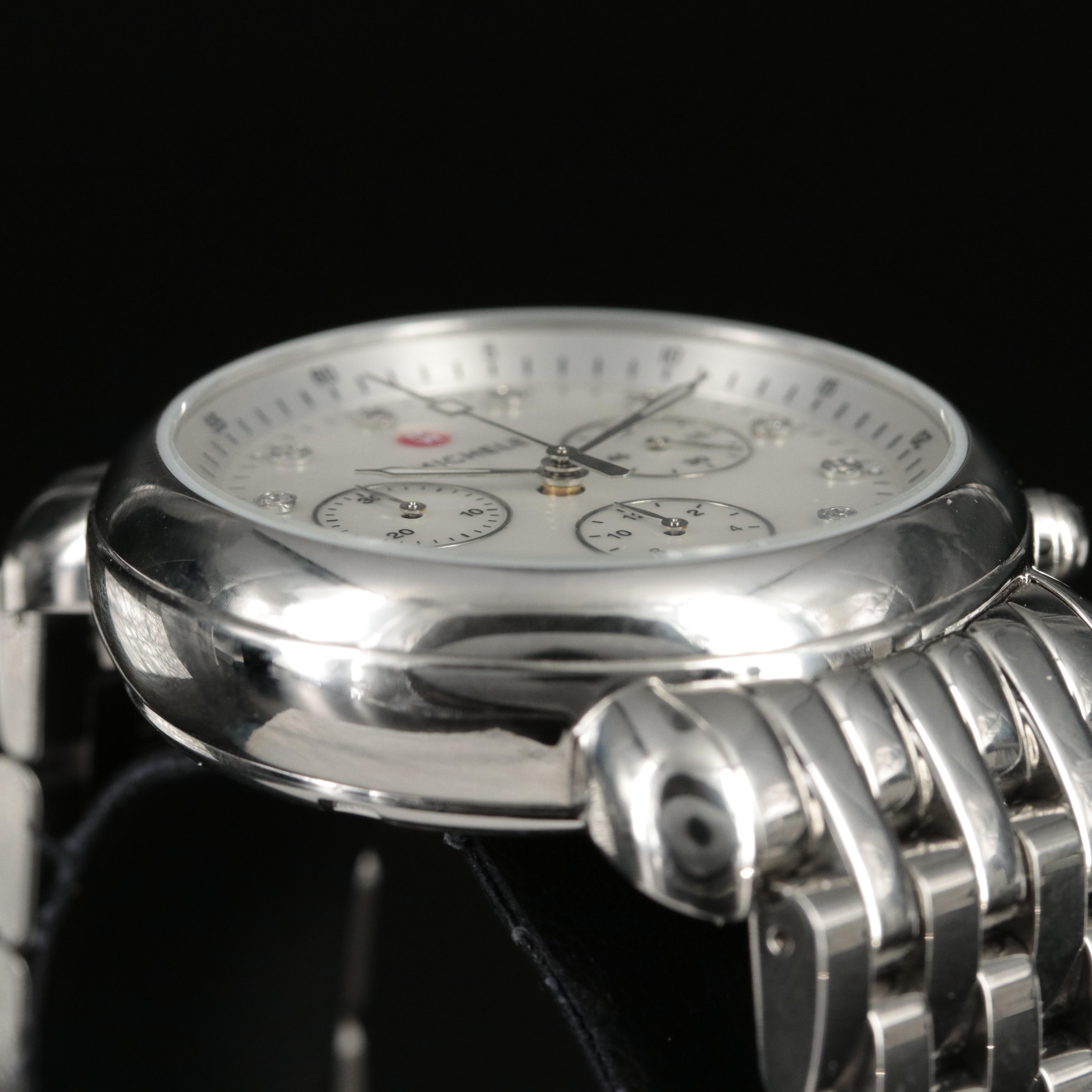 Michele CSX Diamond Dial Chronogrpah Watch