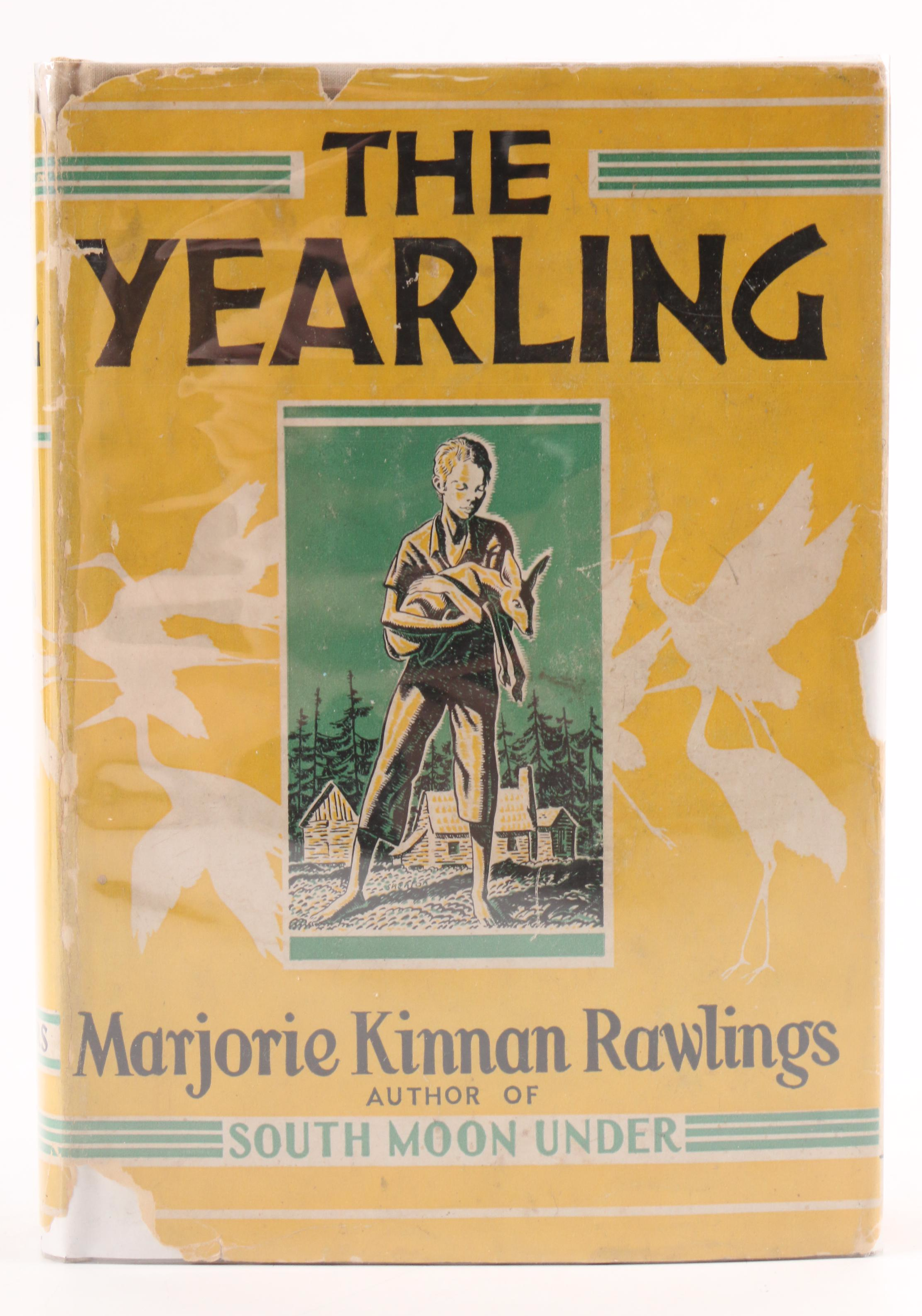 First Edition "The Yearling" by Marjorie Kinnan Rawlings and Other Book