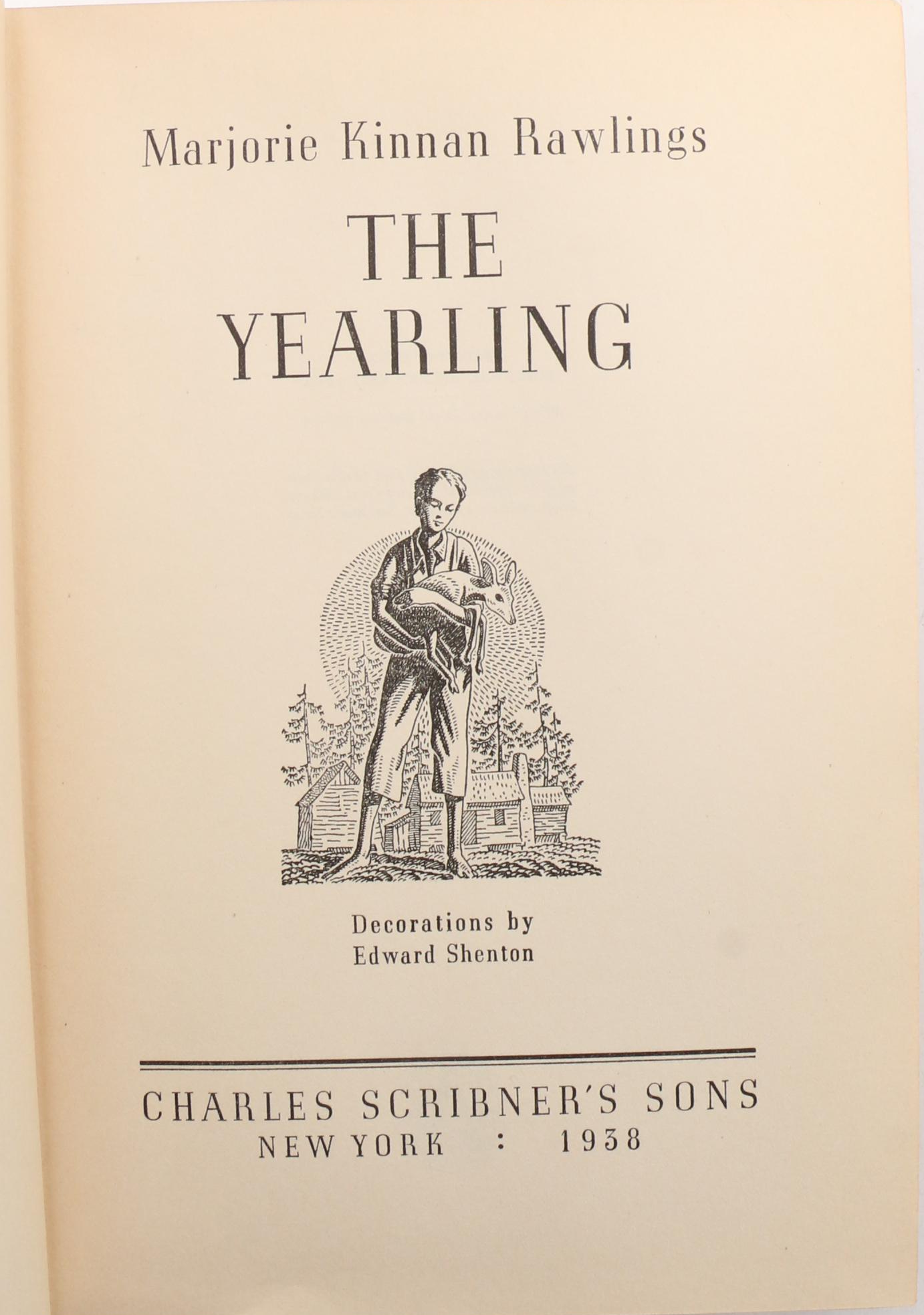 First Edition "The Yearling" by Marjorie Kinnan Rawlings and Other Book