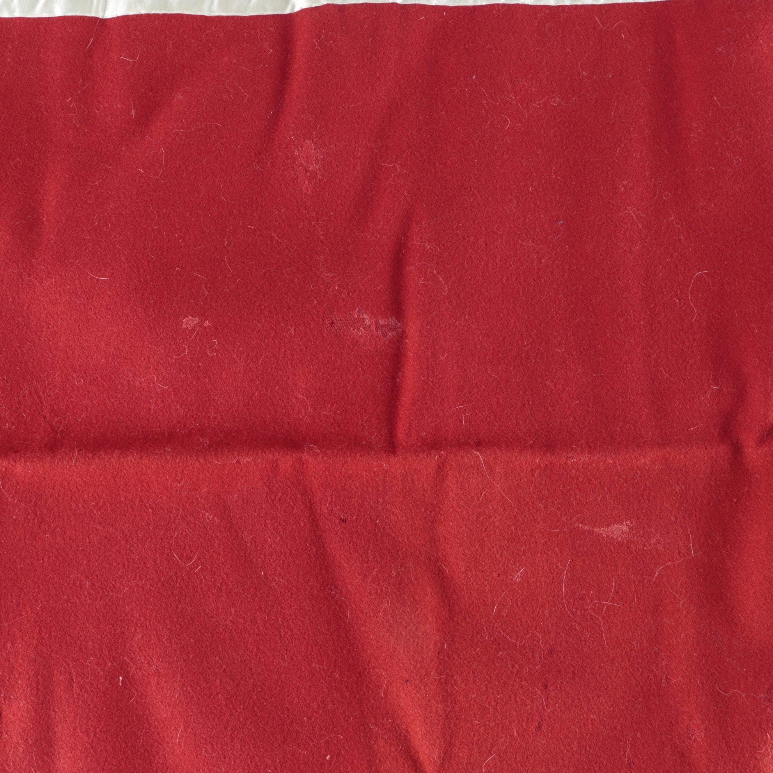 Native American Broadcloth Dance Suit and Pin with Sterling Naval Insignia