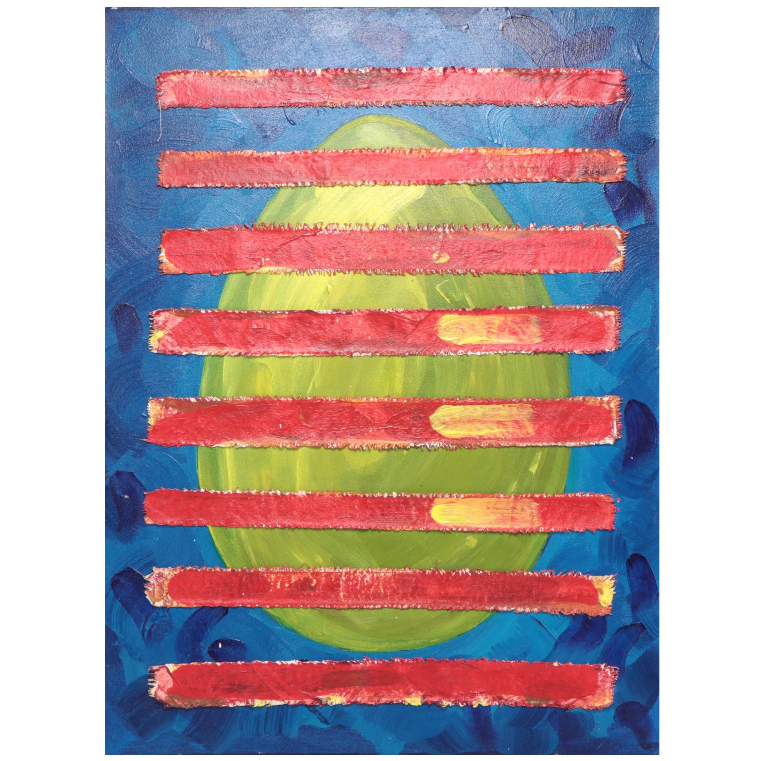 Jeffrey Scott Lewis Abstract Mixed Media Painting