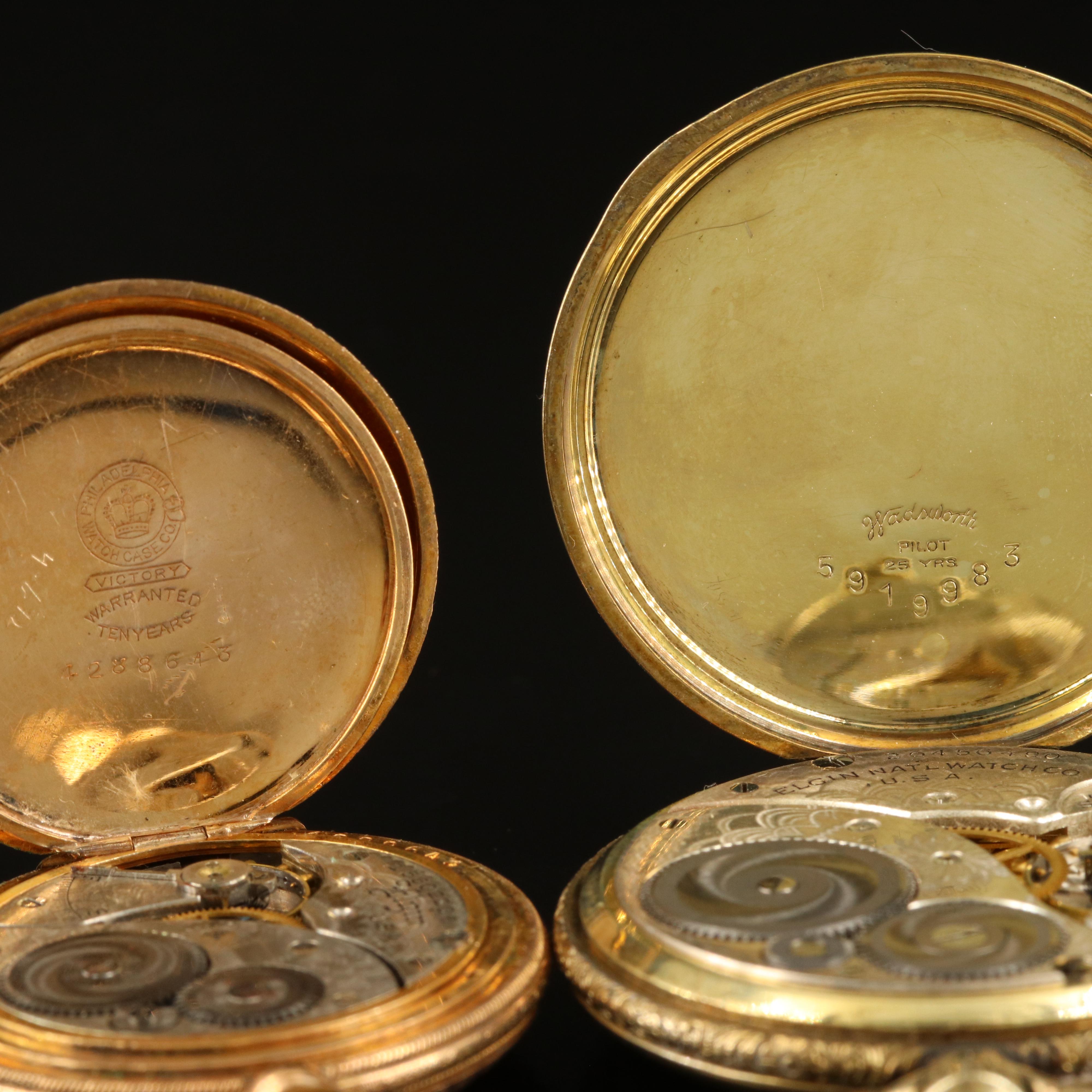 Two Elgin Gold Filled Pocket Watches