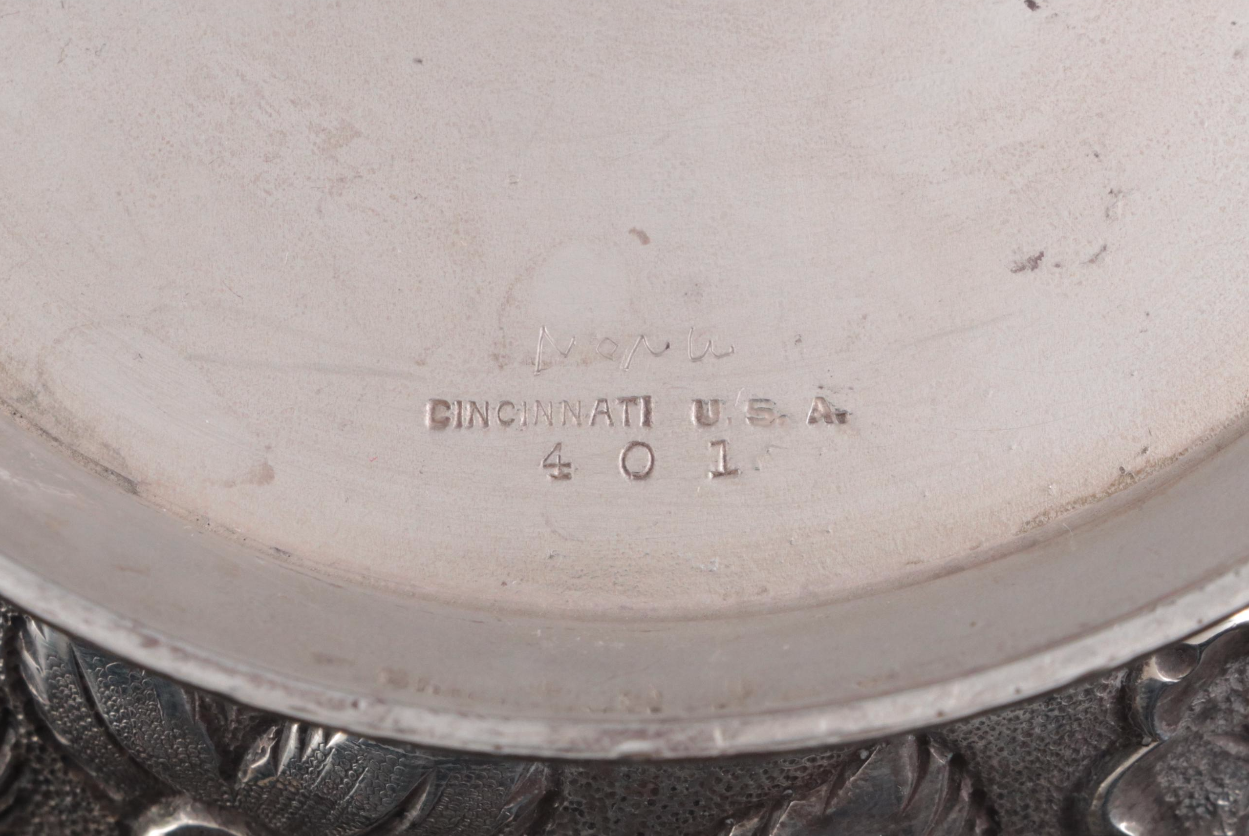 Loring Andrews of Cincinnati Sterling Silver Repoussé Pitcher, Early 20th C.