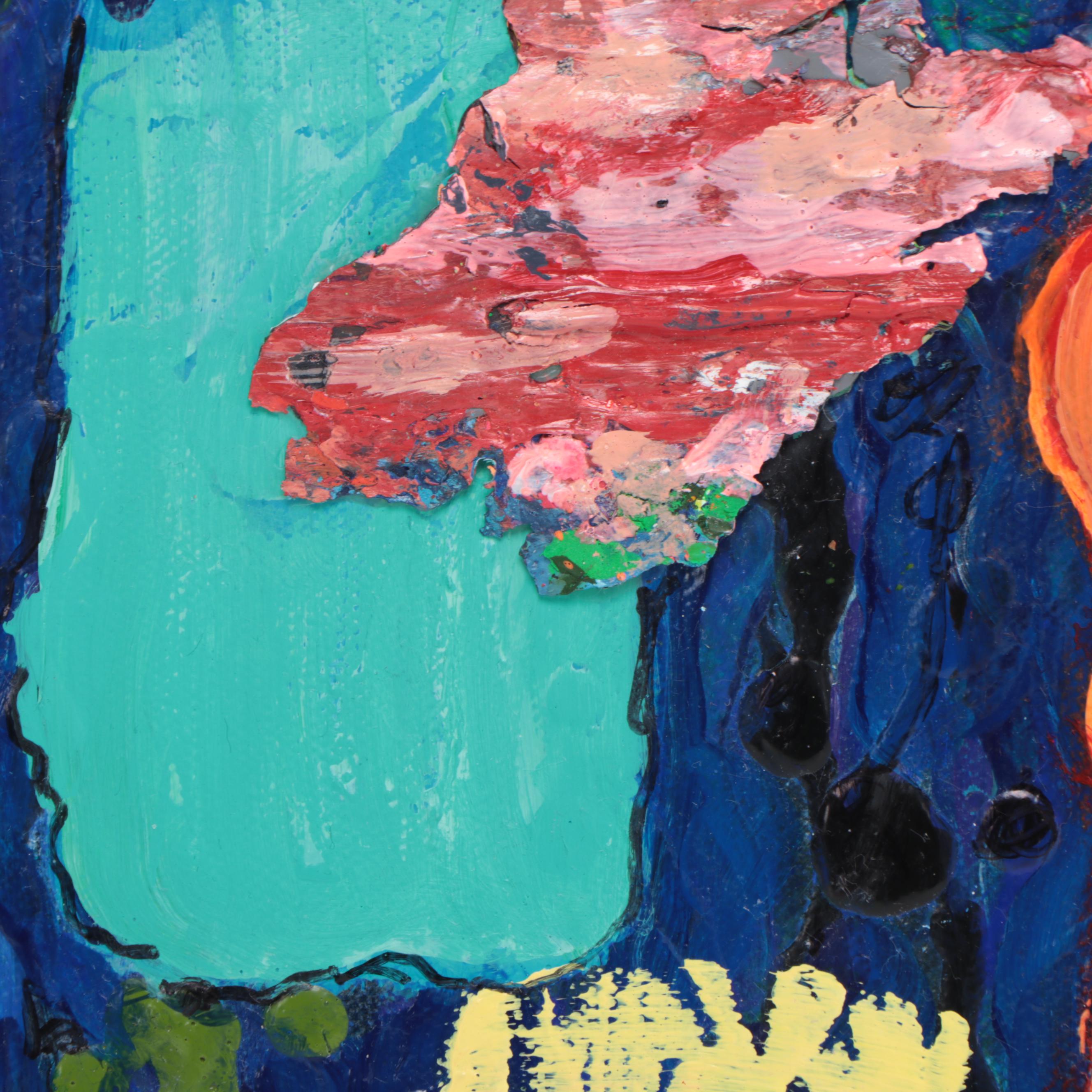 Jeffrey Scott Lewis Abstract Mixed Media Painting, 2019