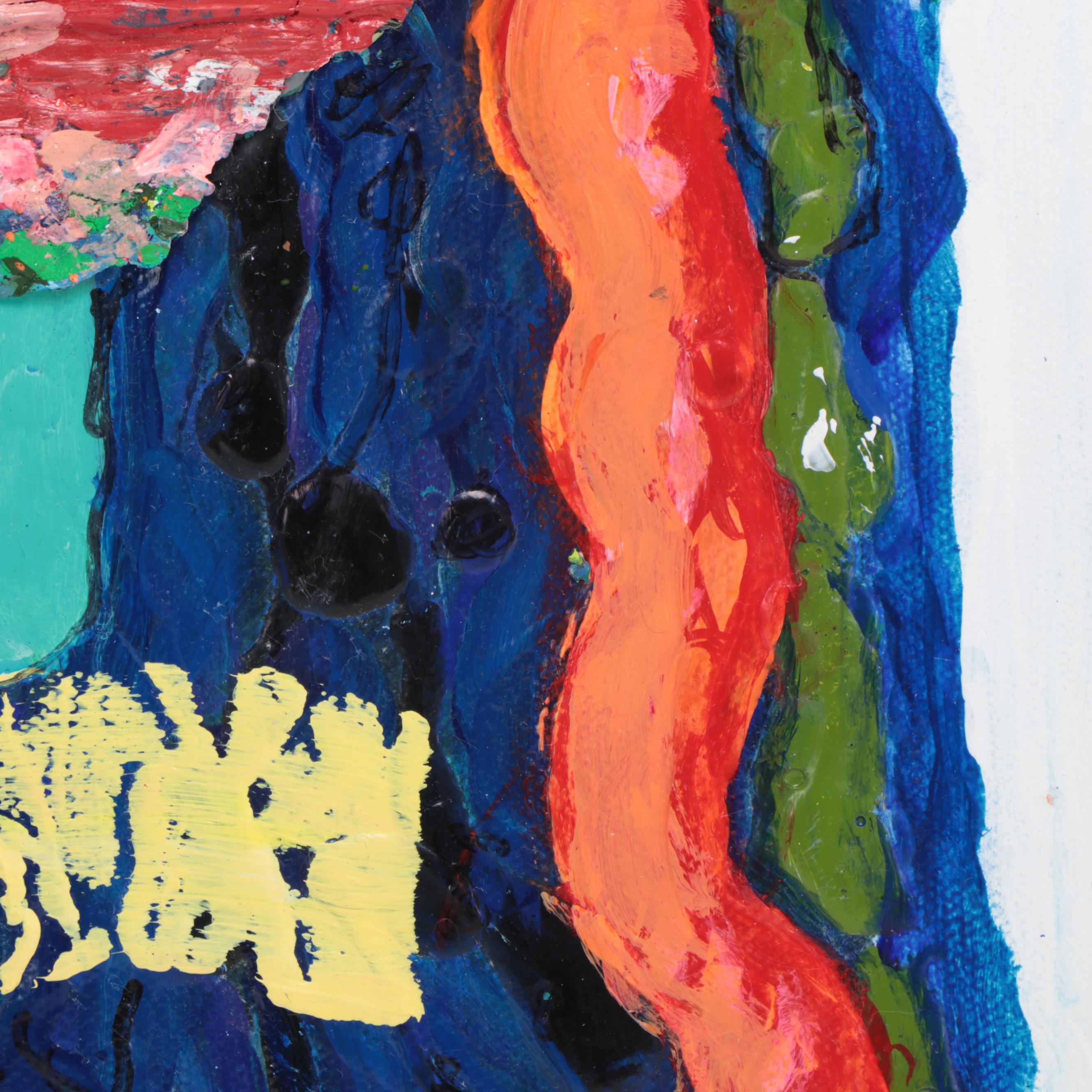 Jeffrey Scott Lewis Abstract Mixed Media Painting, 2019