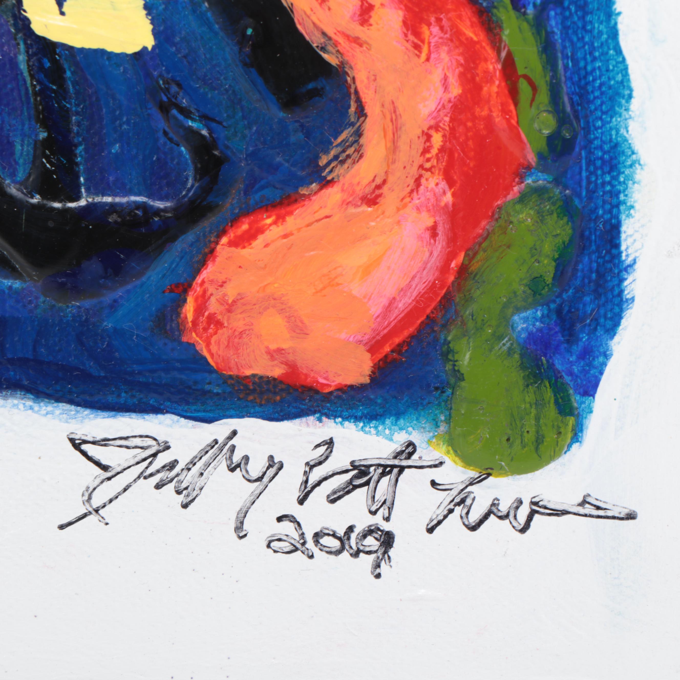 Jeffrey Scott Lewis Abstract Mixed Media Painting, 2019