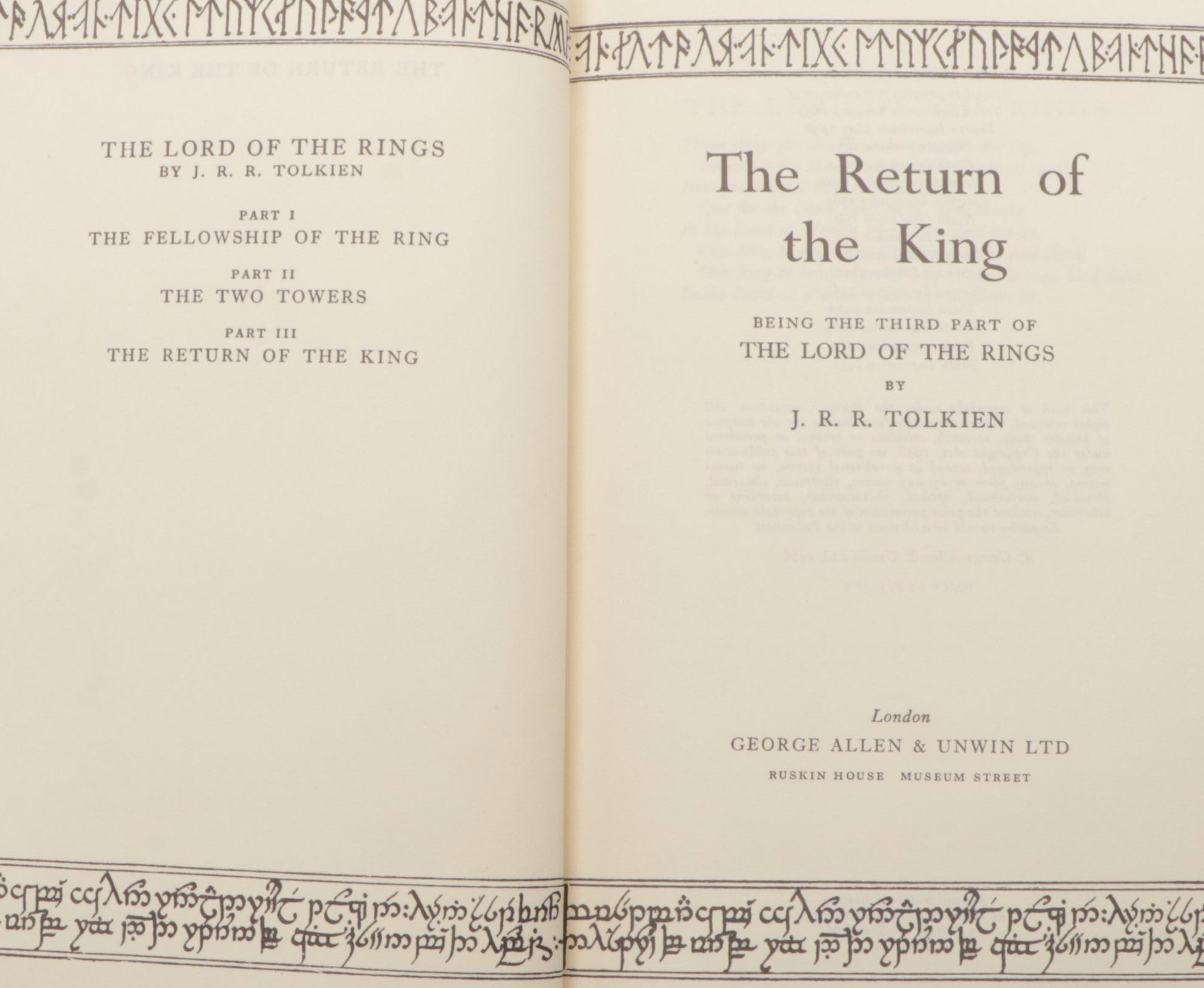 Revised Edition "The Lord of the Rings" Trilogy by J. R. R. Tolkien, 1970–1971