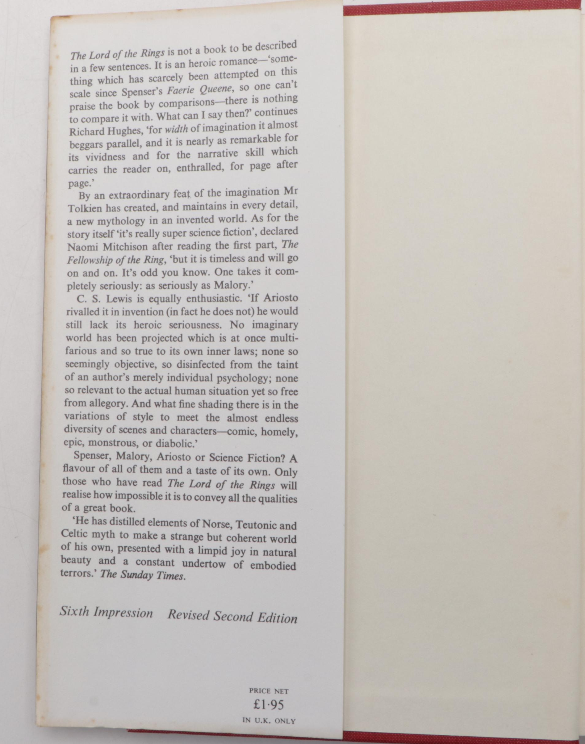 Revised Edition "The Lord of the Rings" Trilogy by J. R. R. Tolkien, 1970–1971