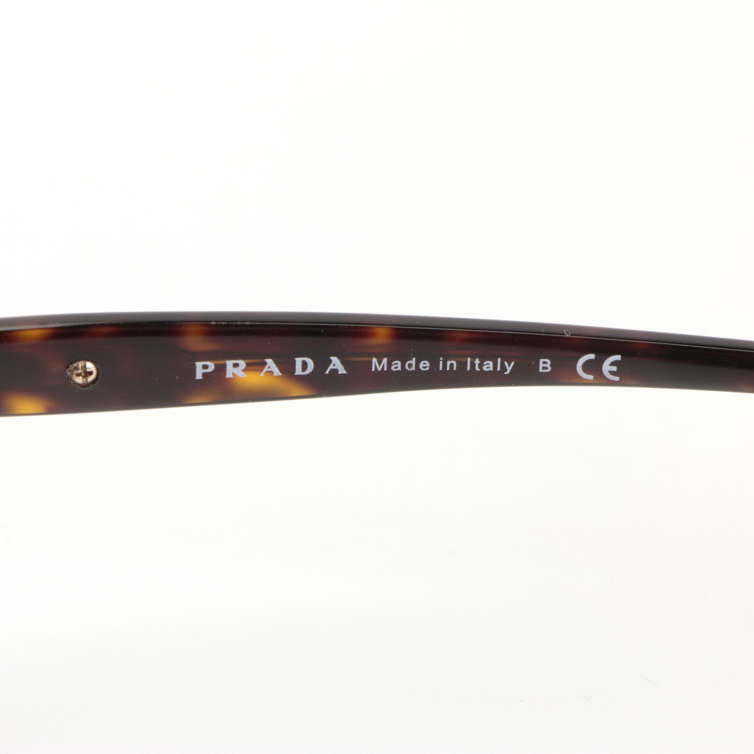 Prada SPR 08O Round Sunglasses with Case