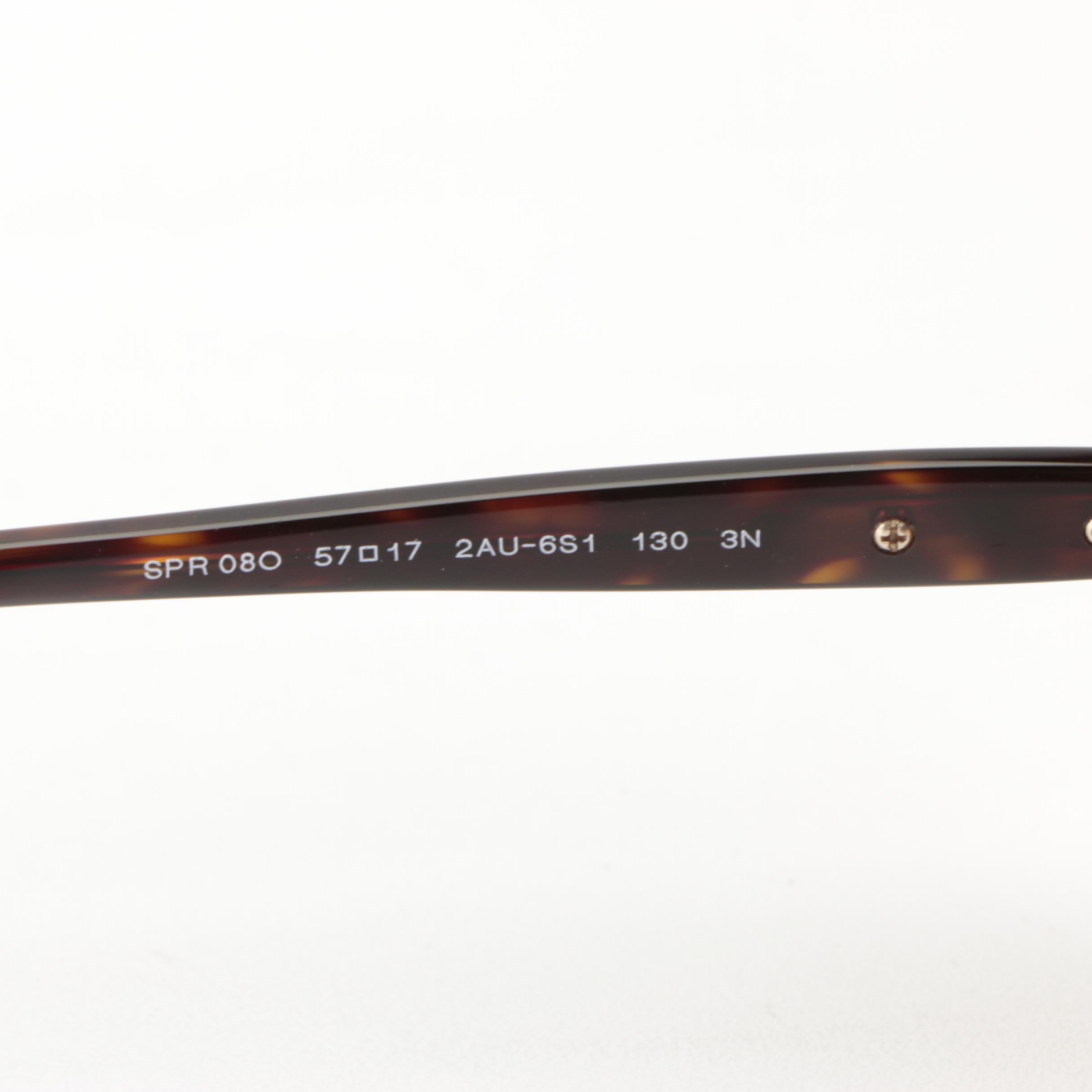 Prada SPR 08O Round Sunglasses with Case