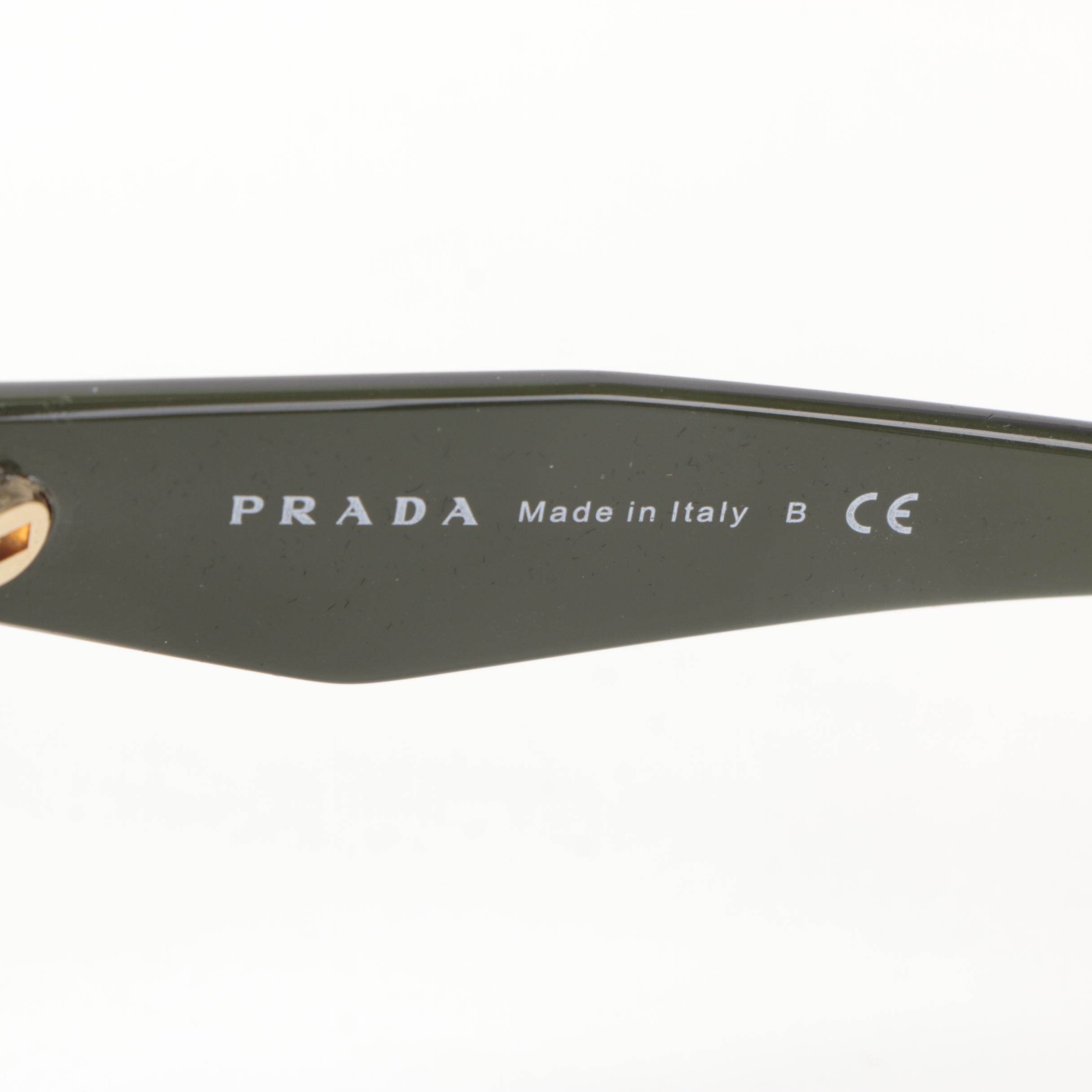 Prada SPR 16R Semi-Translucent Sunglasses with Case