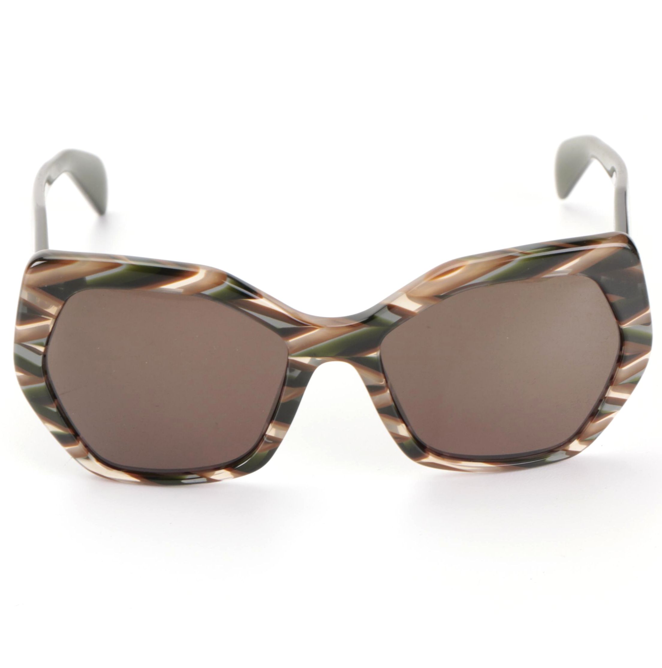 Prada SPR 16R Semi-Translucent Sunglasses with Case