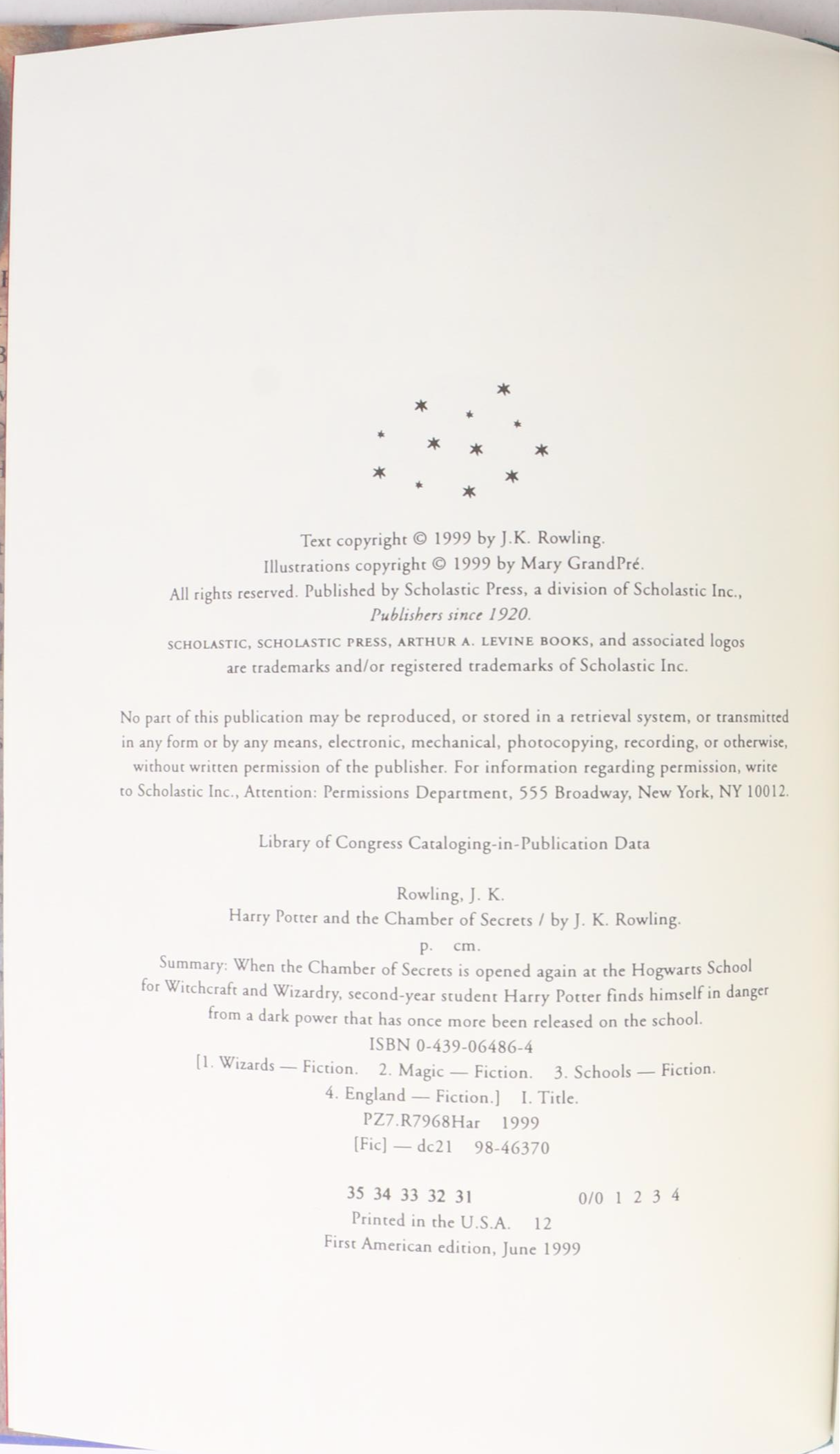 First American Edition "Harry Potter" Partial Series by J. K. Rowling