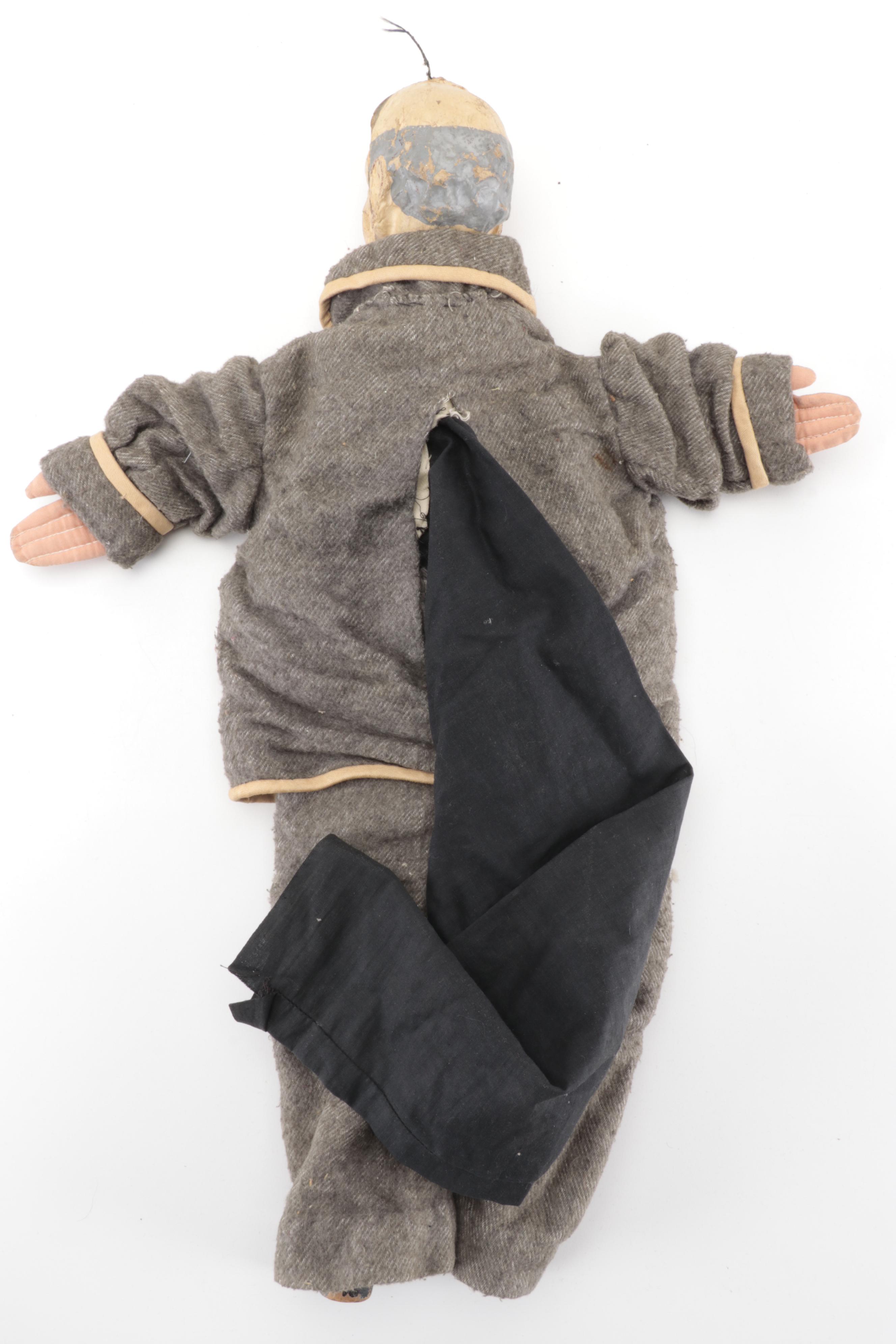 Handmade Wood and Papier-Mâché Marionettes and Puppets, Early to Mid-20th C.