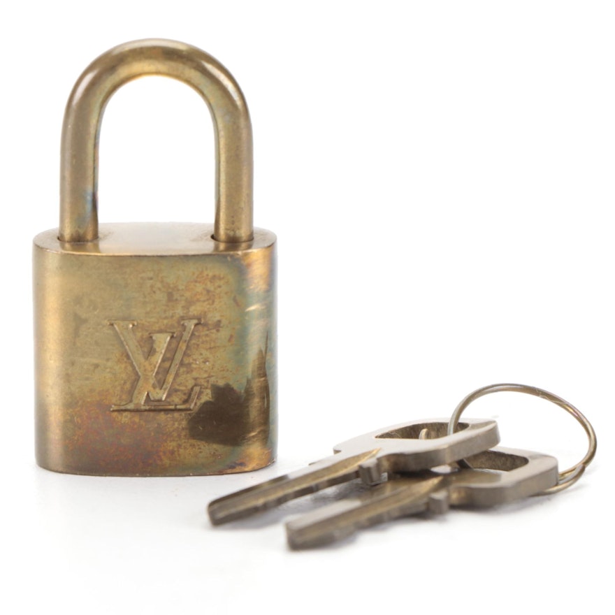 Louis Vuitton Brass Padlock and Keys