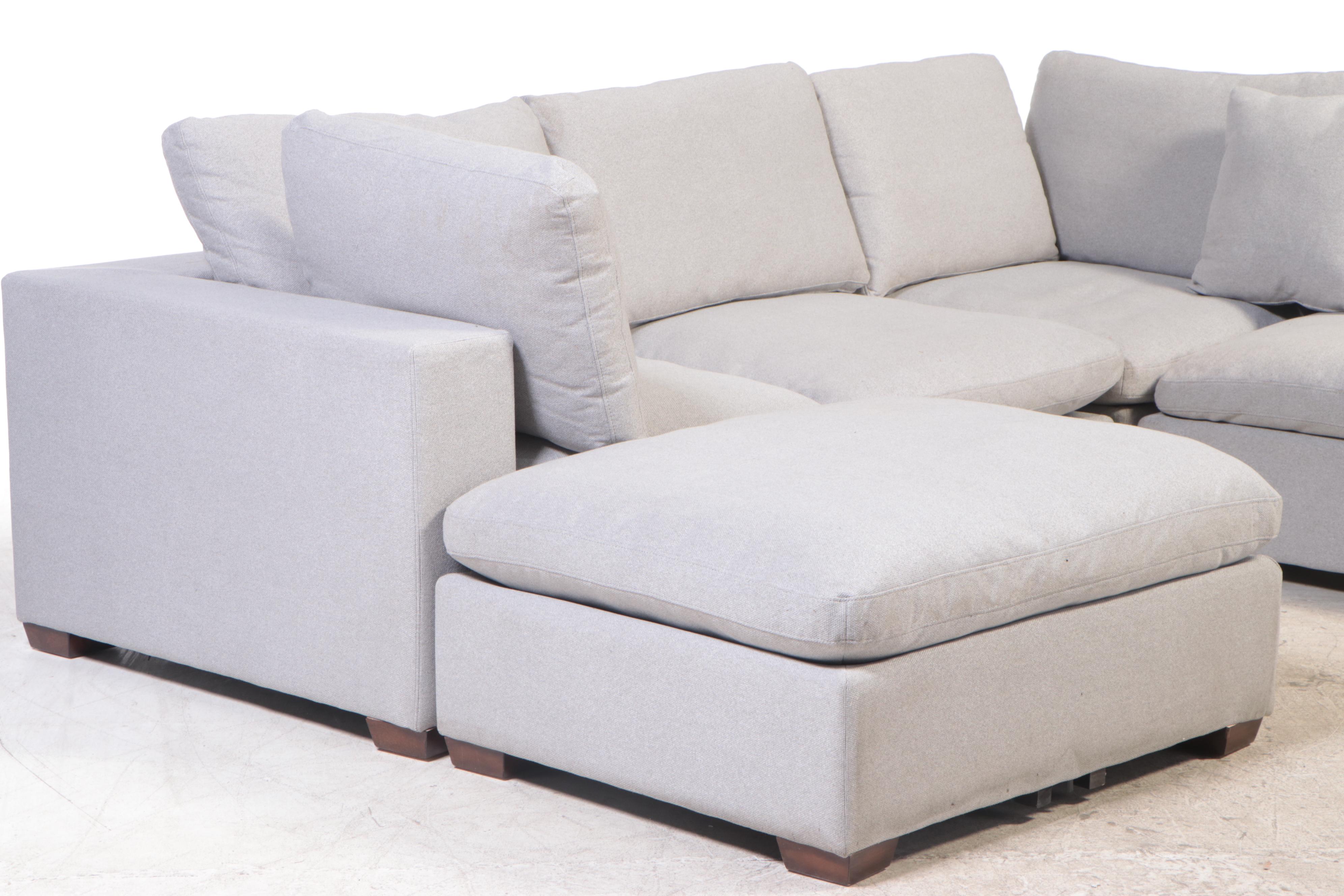 Thomasville "Lowell" Eight-Piece Fabric Modular Sectional