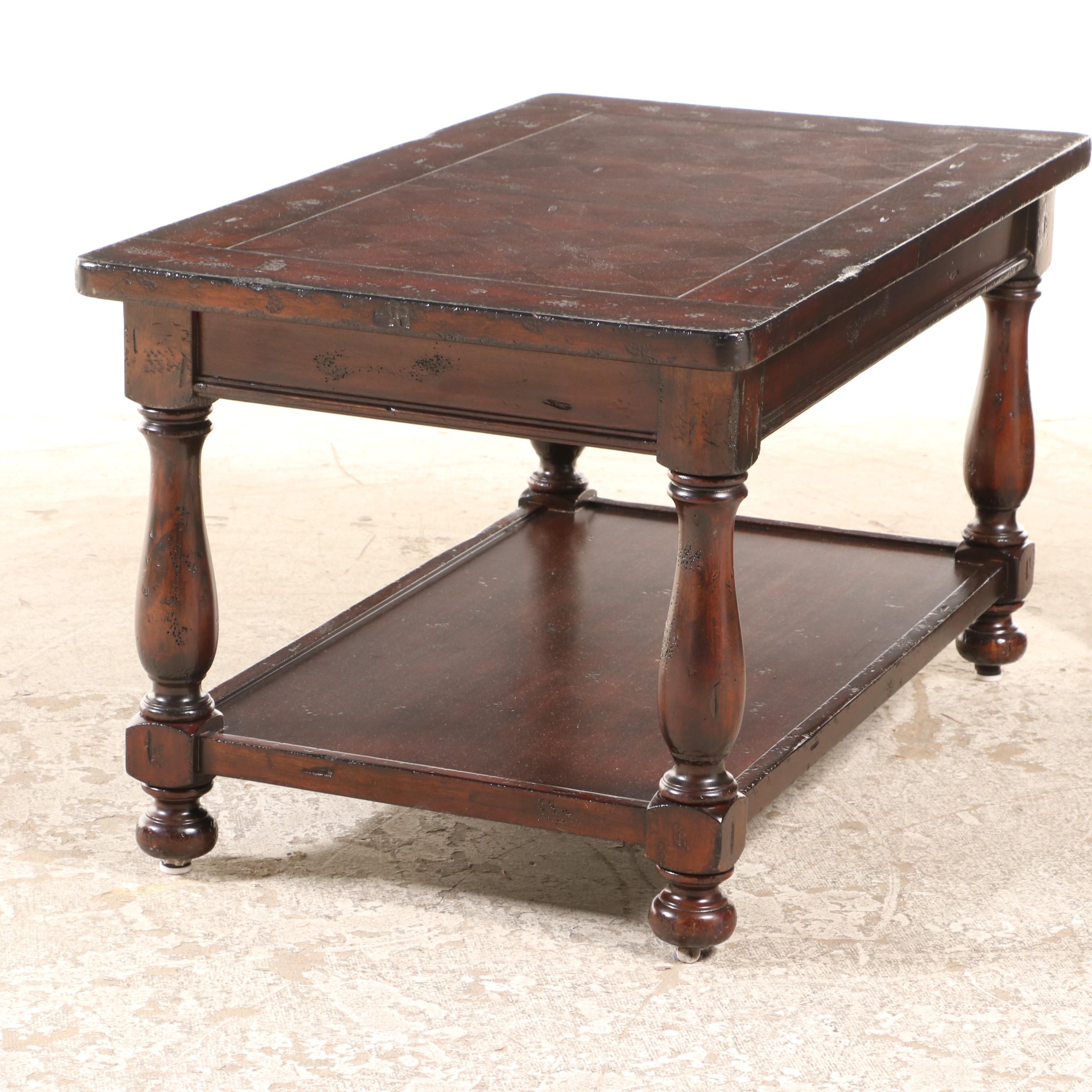 Hekman "Havana" Mahogany Two-Tier Coffee Table