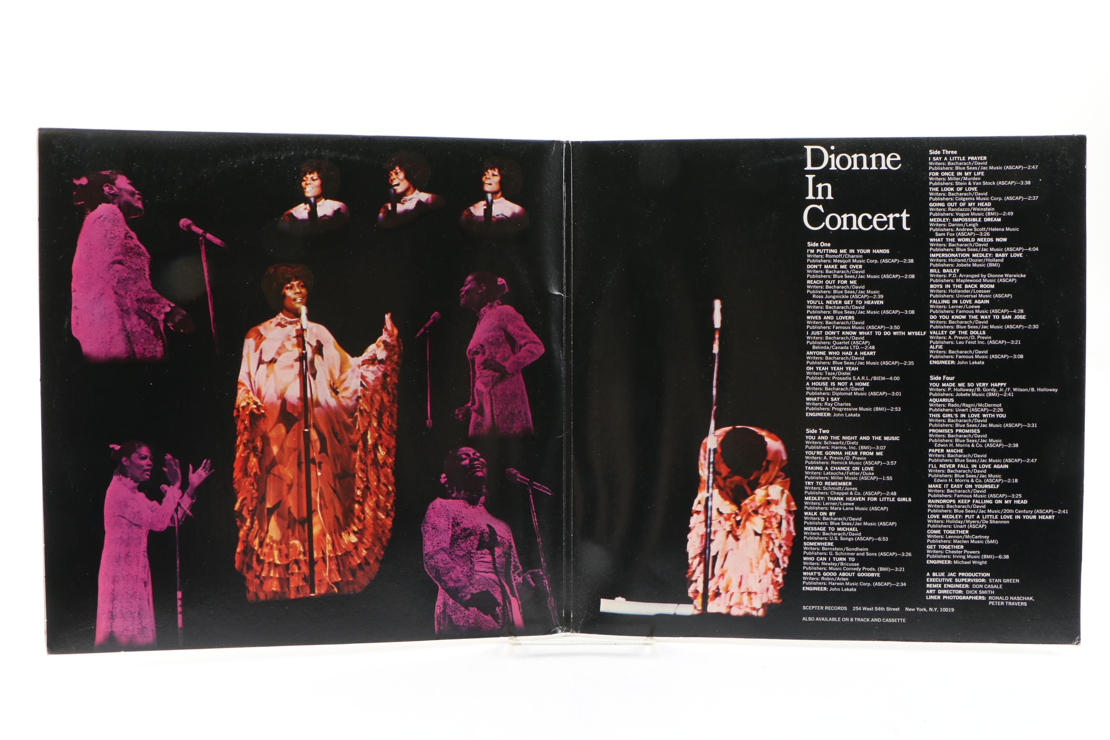 Dionne Warwick Record Albums Including Double-LP "A Decade of Gold"