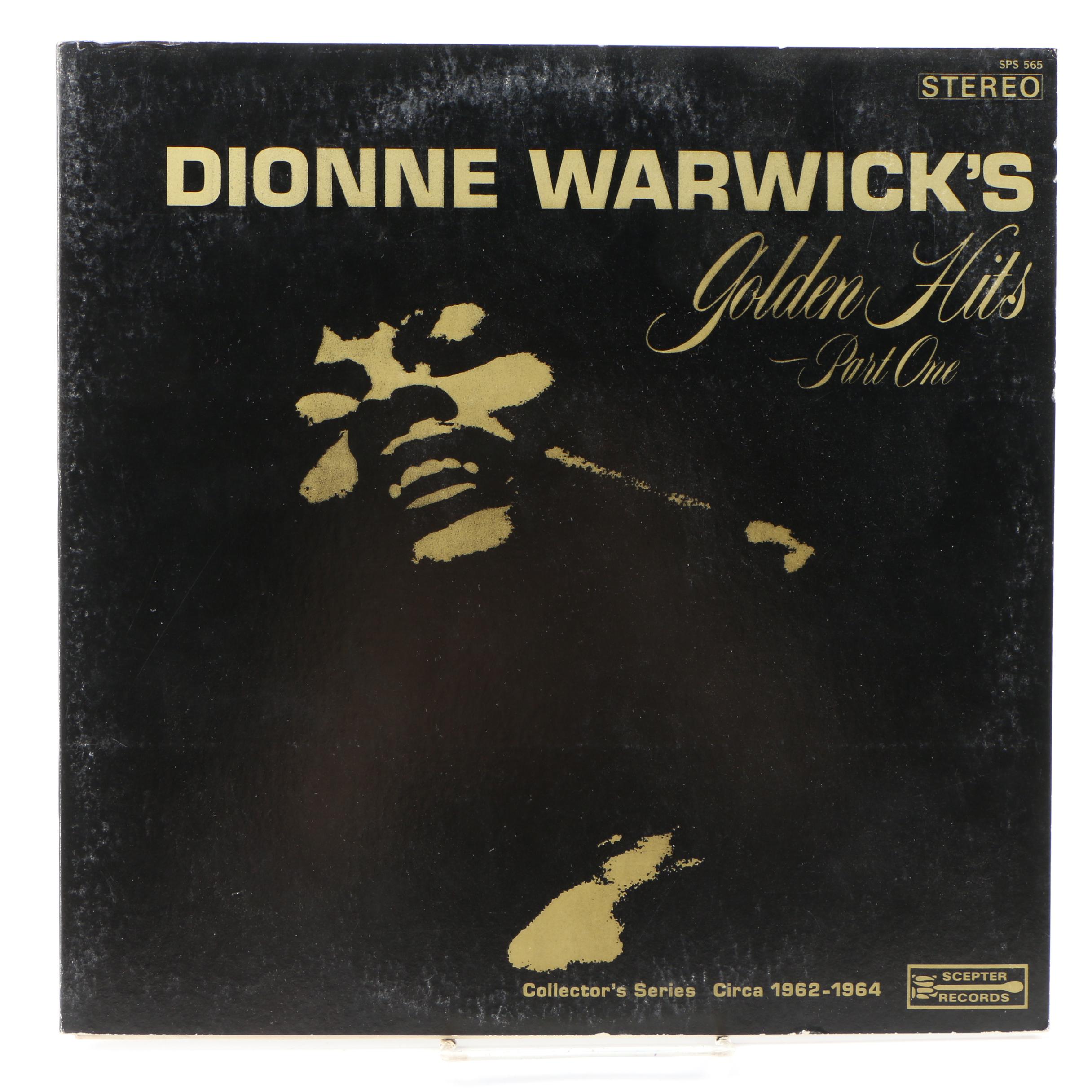 Dionne Warwick Record Albums Including Double-LP "A Decade of Gold"