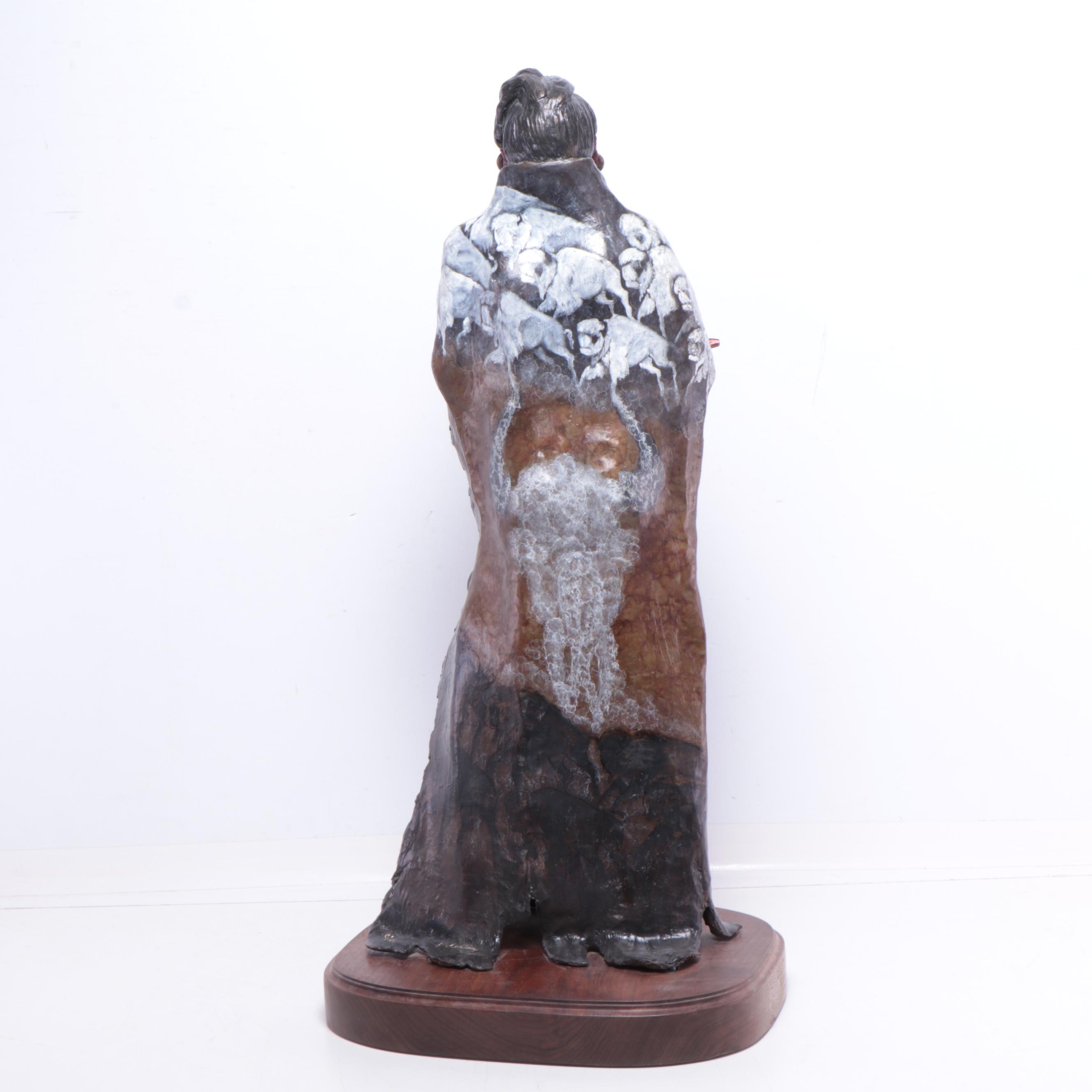 Bruce Contway Cold Painted Bronze Sculpture "Wicasa Wakan"