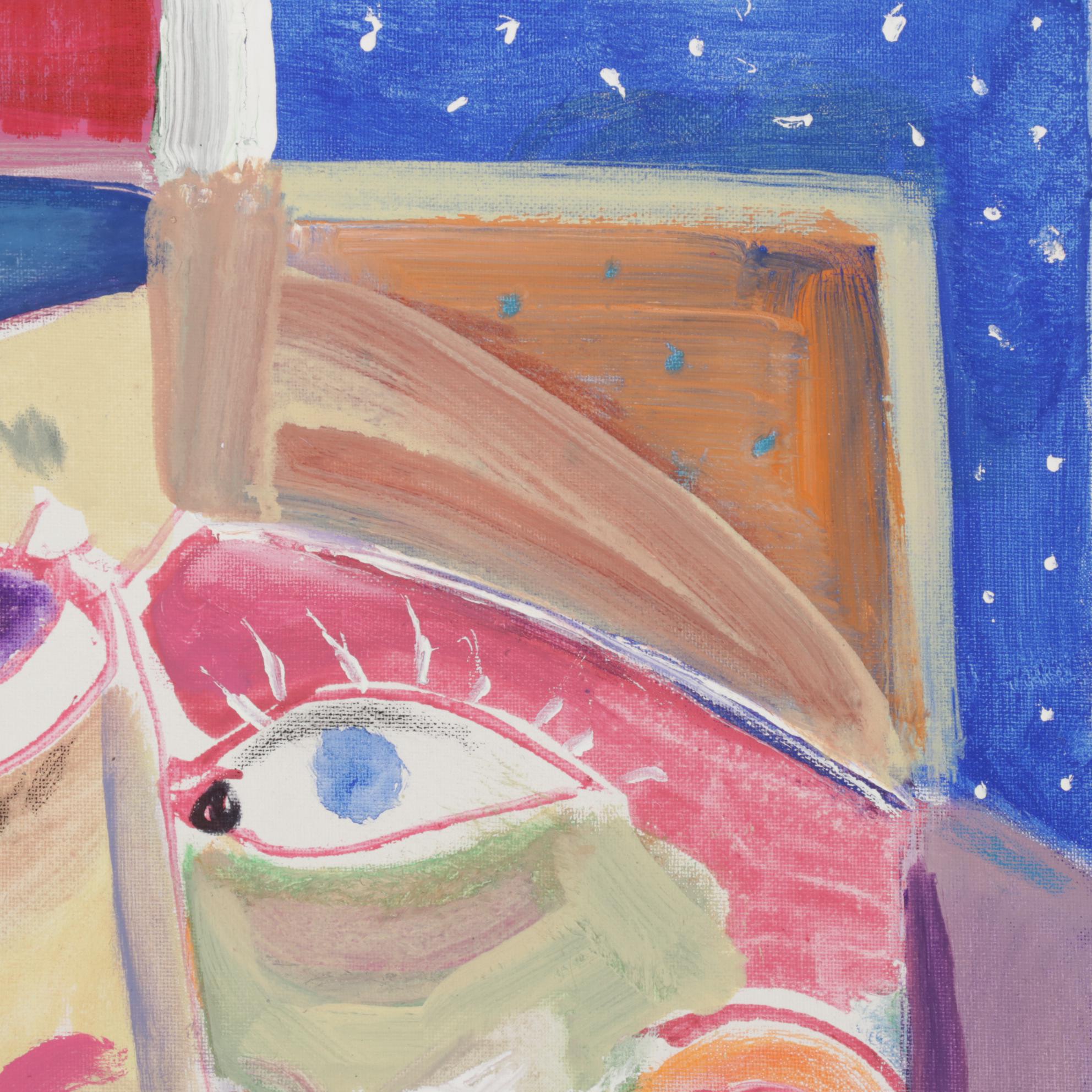 Philip the Transplant Portrait Acrylic Painting "Descartes," 2022