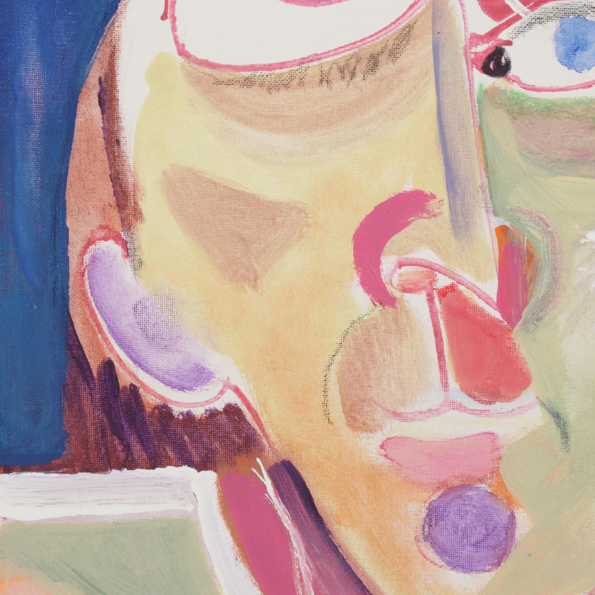 Philip the Transplant Portrait Acrylic Painting "Descartes," 2022