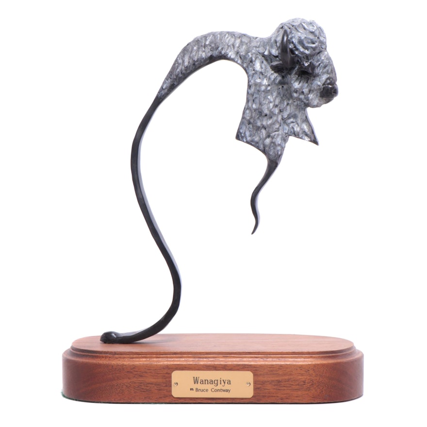 Bruce Contway Patinated Bronze Sculpture "Wanagiya"