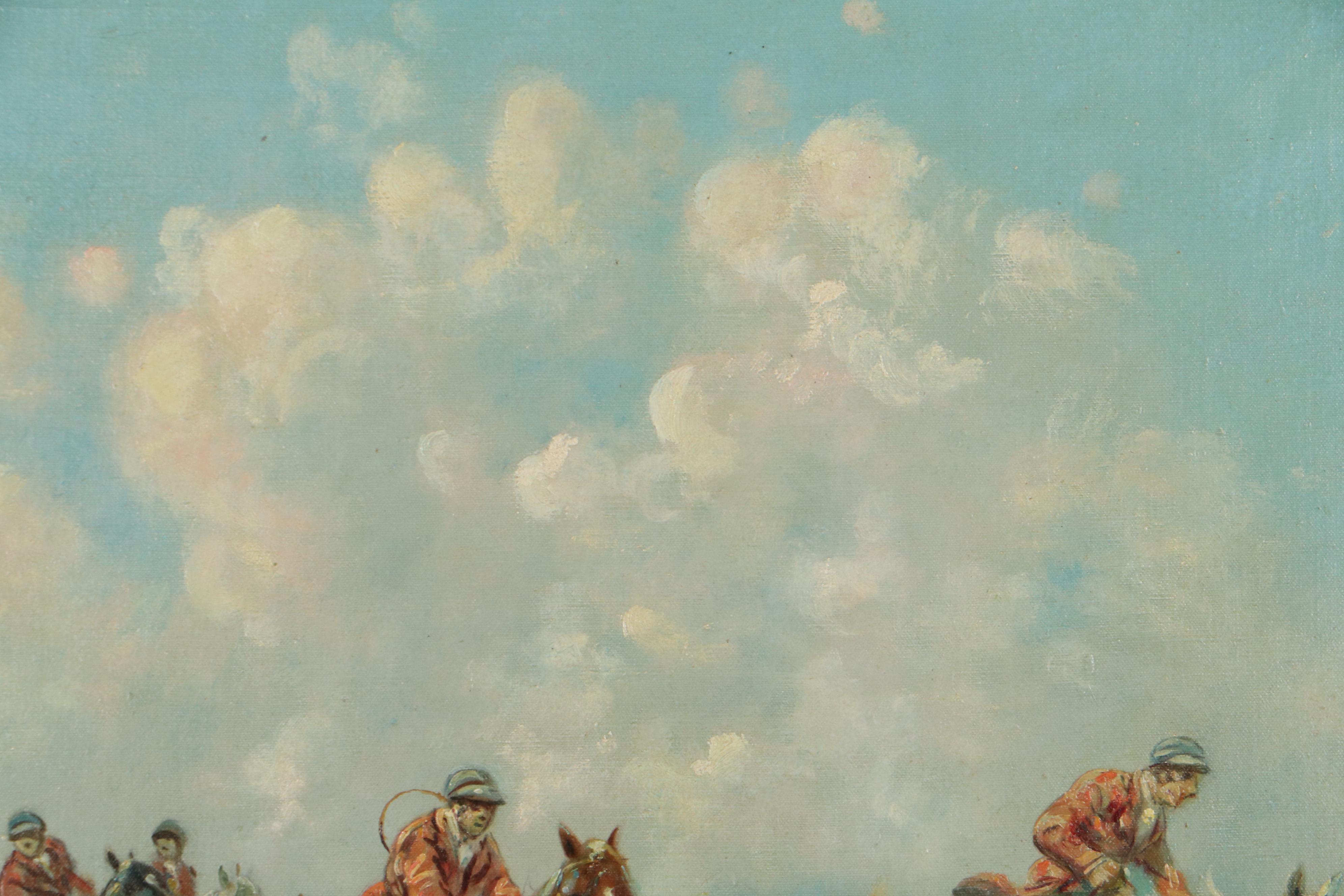 F. Maisky Oil Painting of Hunting Scene, Early 20th Century