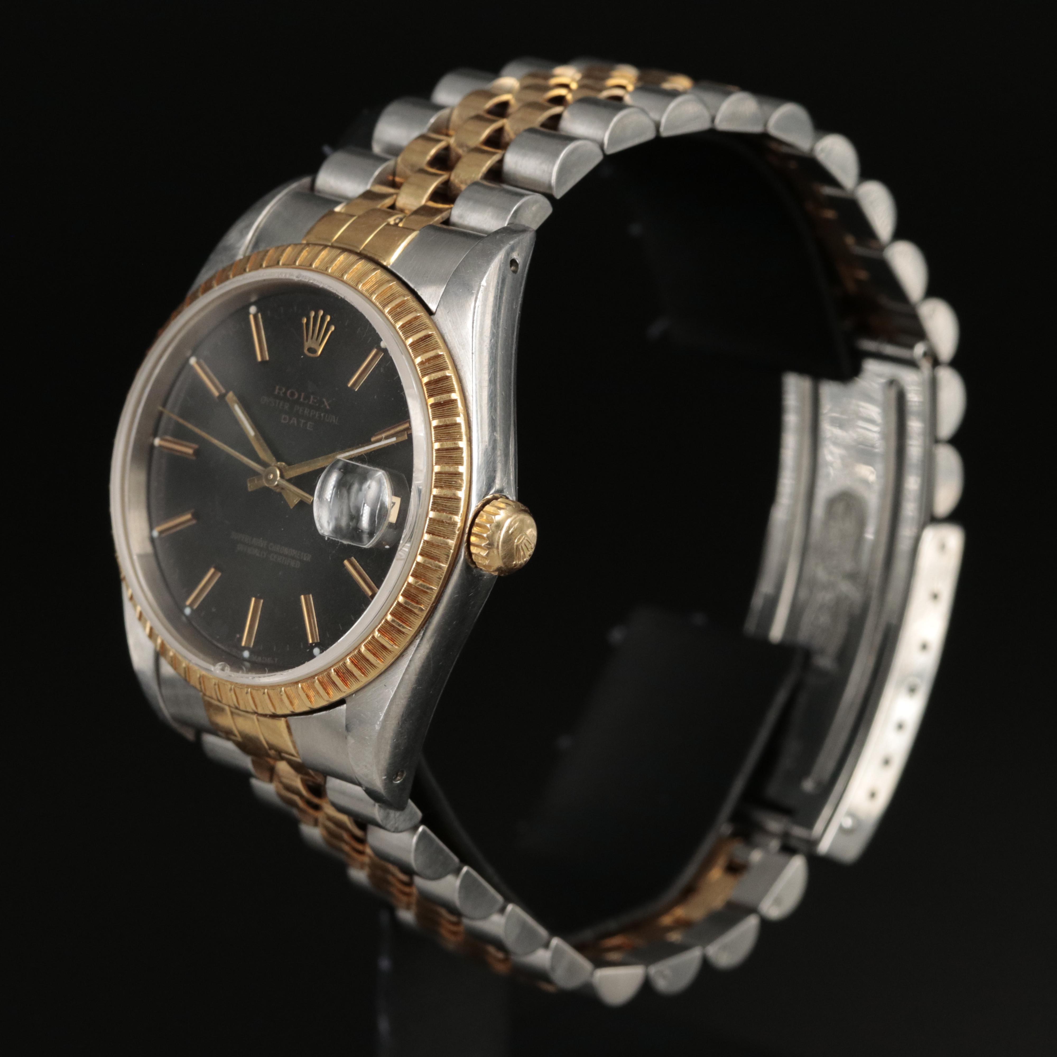 1989 Rolex Oyster Perpetual Date 18K and Stainless Steel Watch