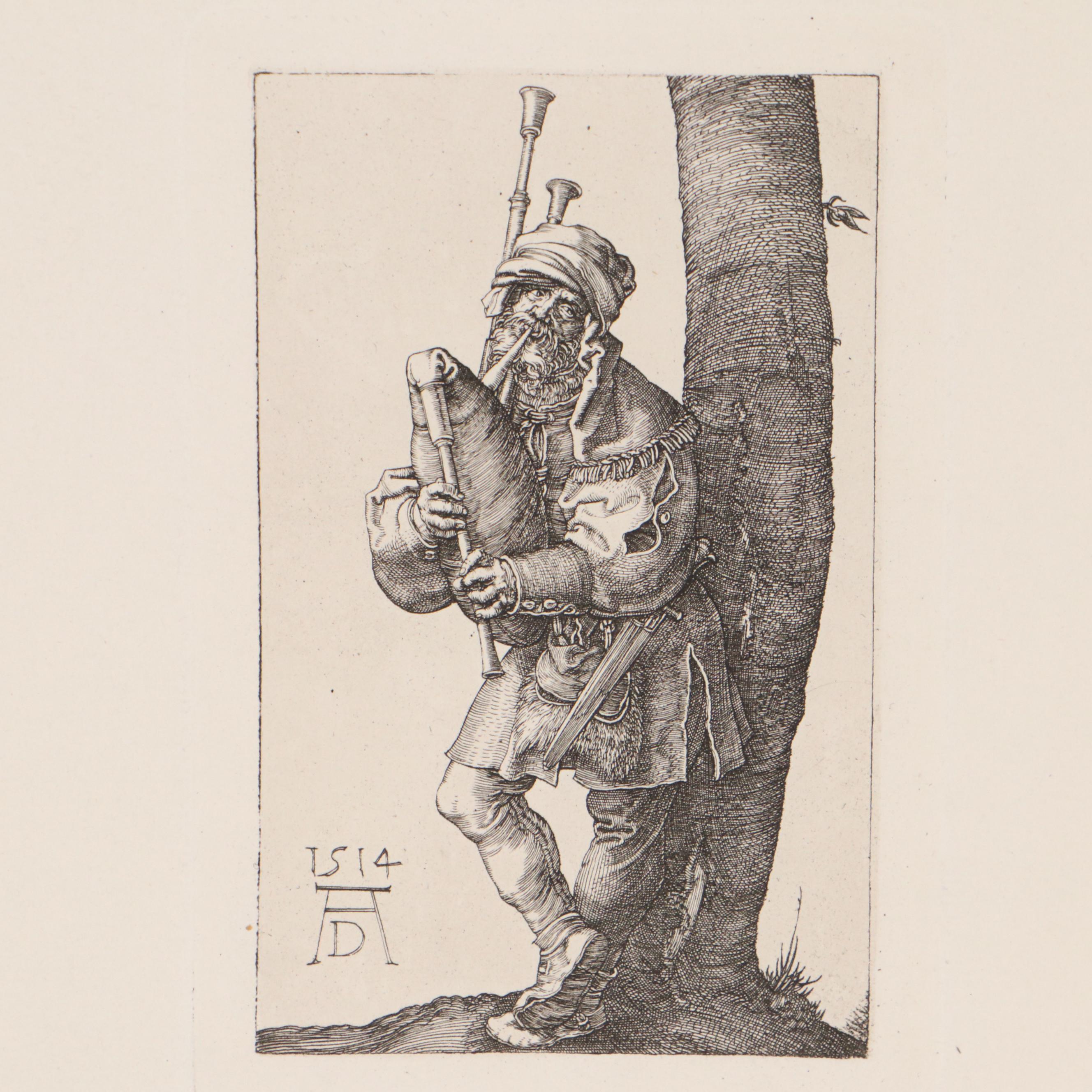 Etchings After Albrecht Durer Including "The Bagpiper"