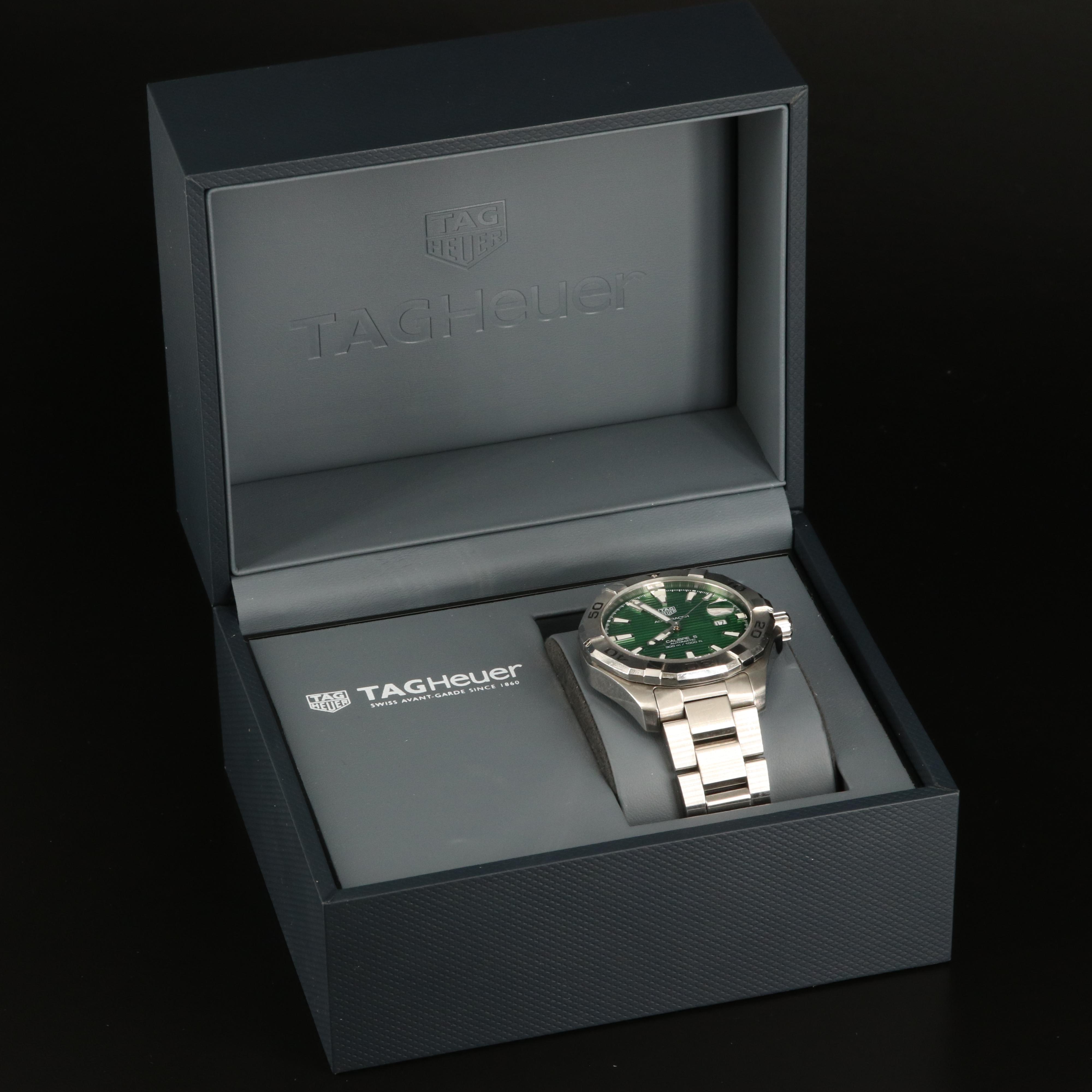 TAG Heuer Green Dial Aquaracer Automatic Stainless Steel Watch