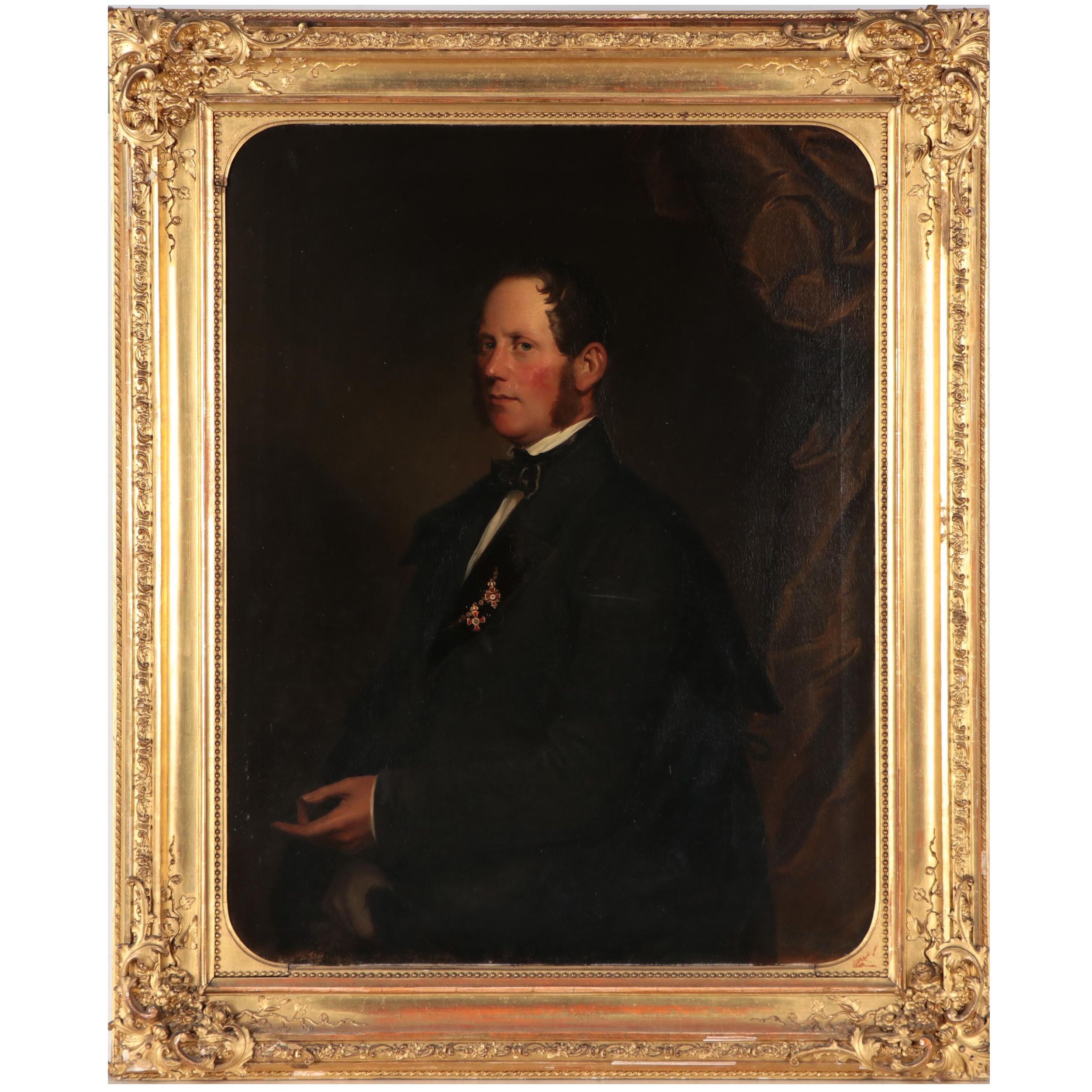 Josef Kriehuber Oil Portrait of Imperial Council Willibald Gunz Noble Jr., 1871