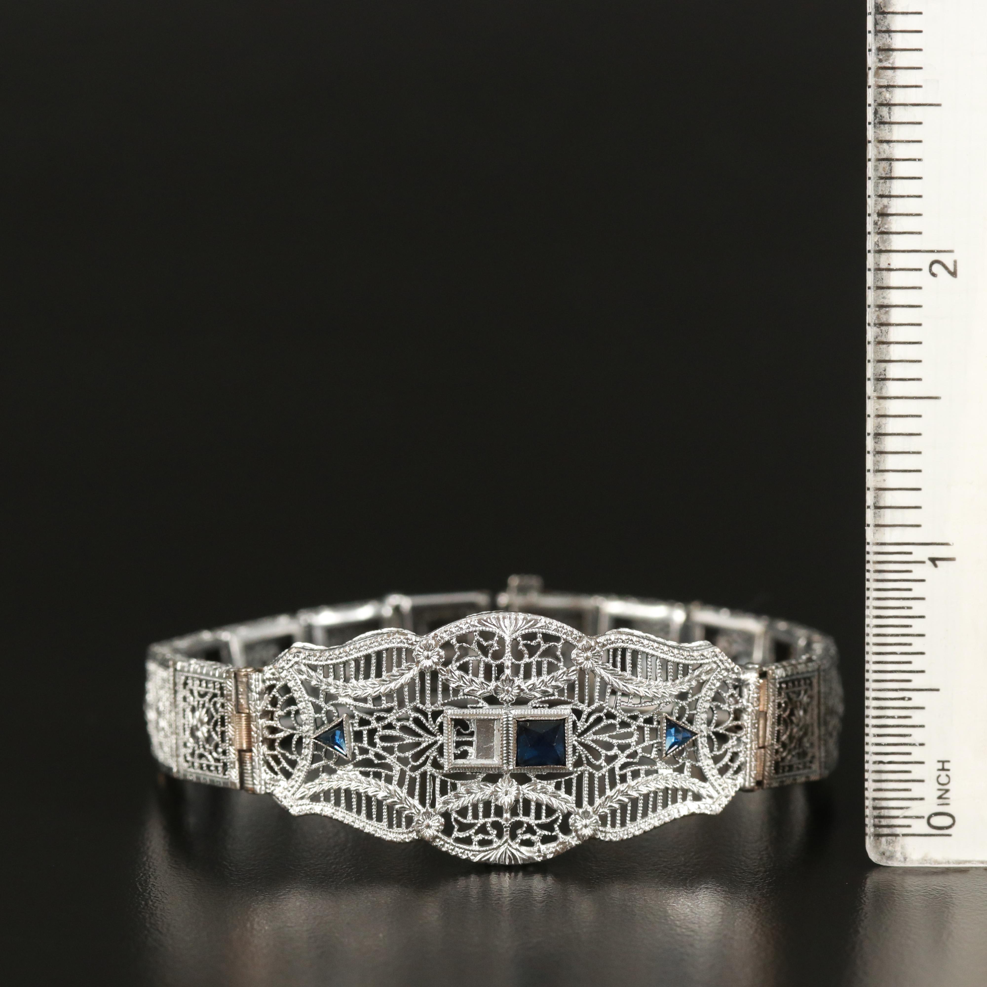 Art Deco Sterling Bracelet and Hinged Bangle