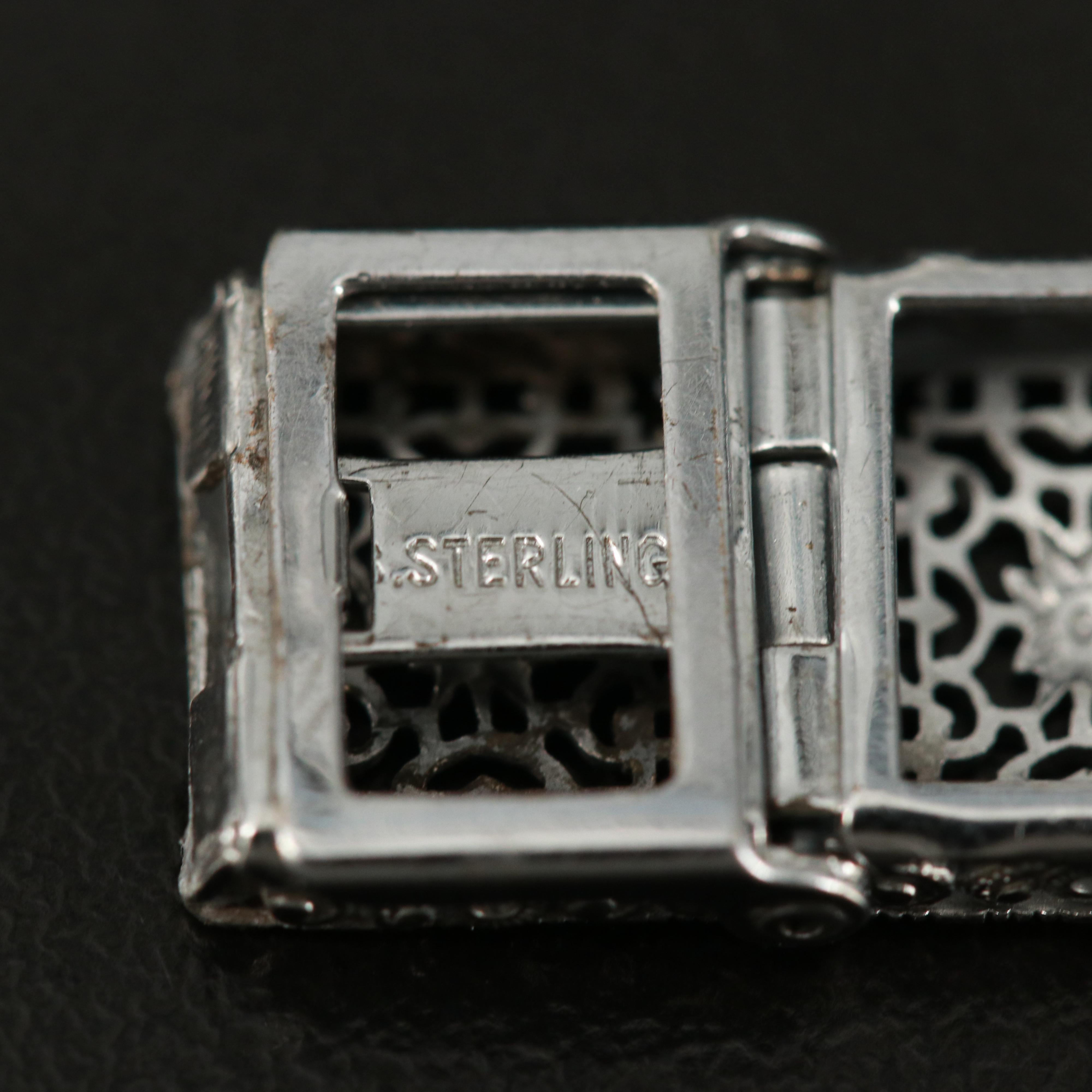 Art Deco Sterling Bracelet and Hinged Bangle