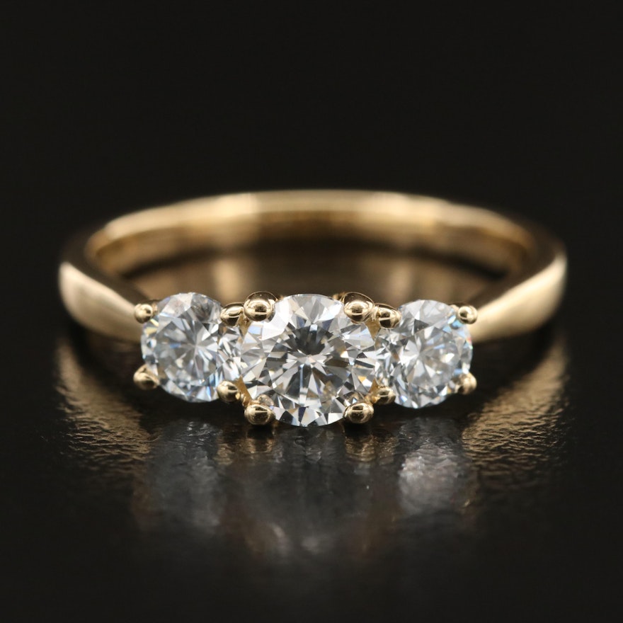 14K 0.99 CTW Lab Grown Diamond Ring