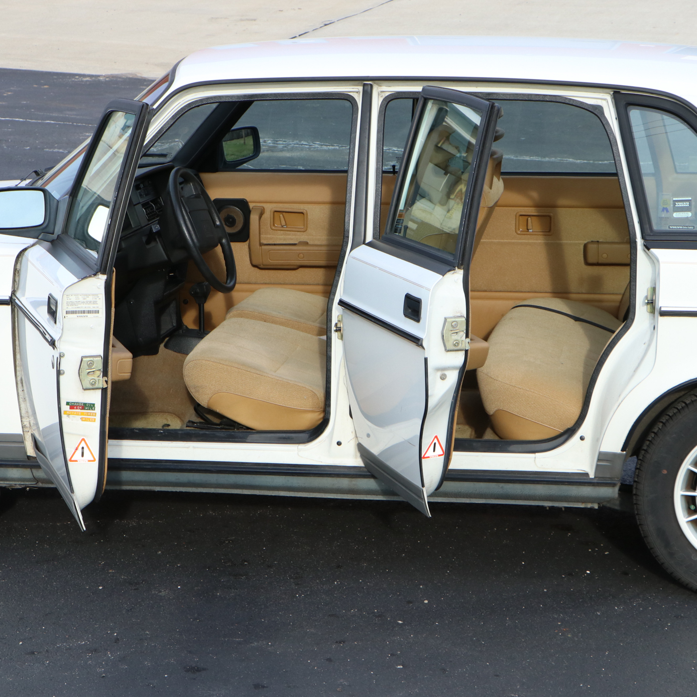 1993 Volvo 240 White Sedan