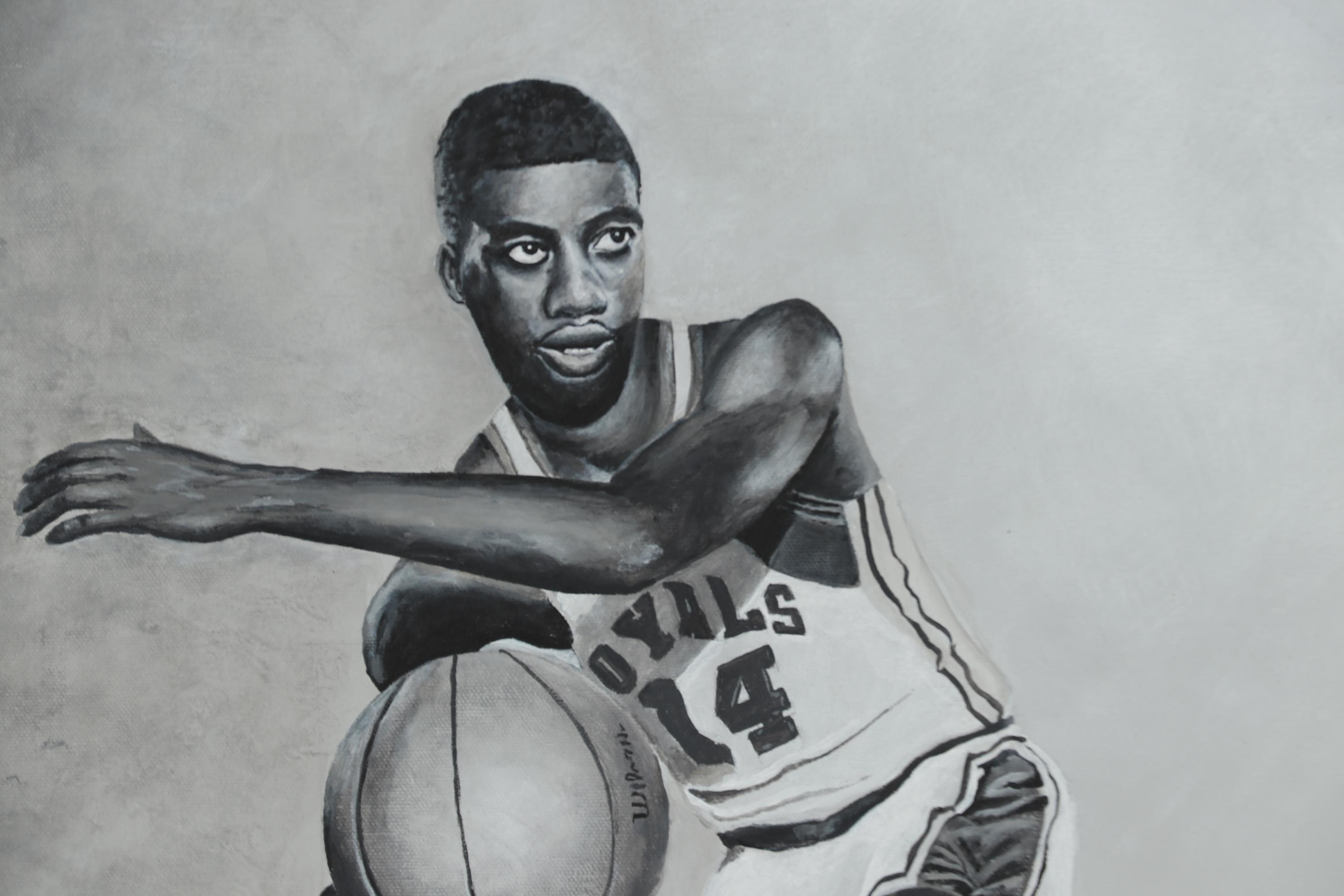 Steve Kistner Acrylic Painting of Oscar Robertson