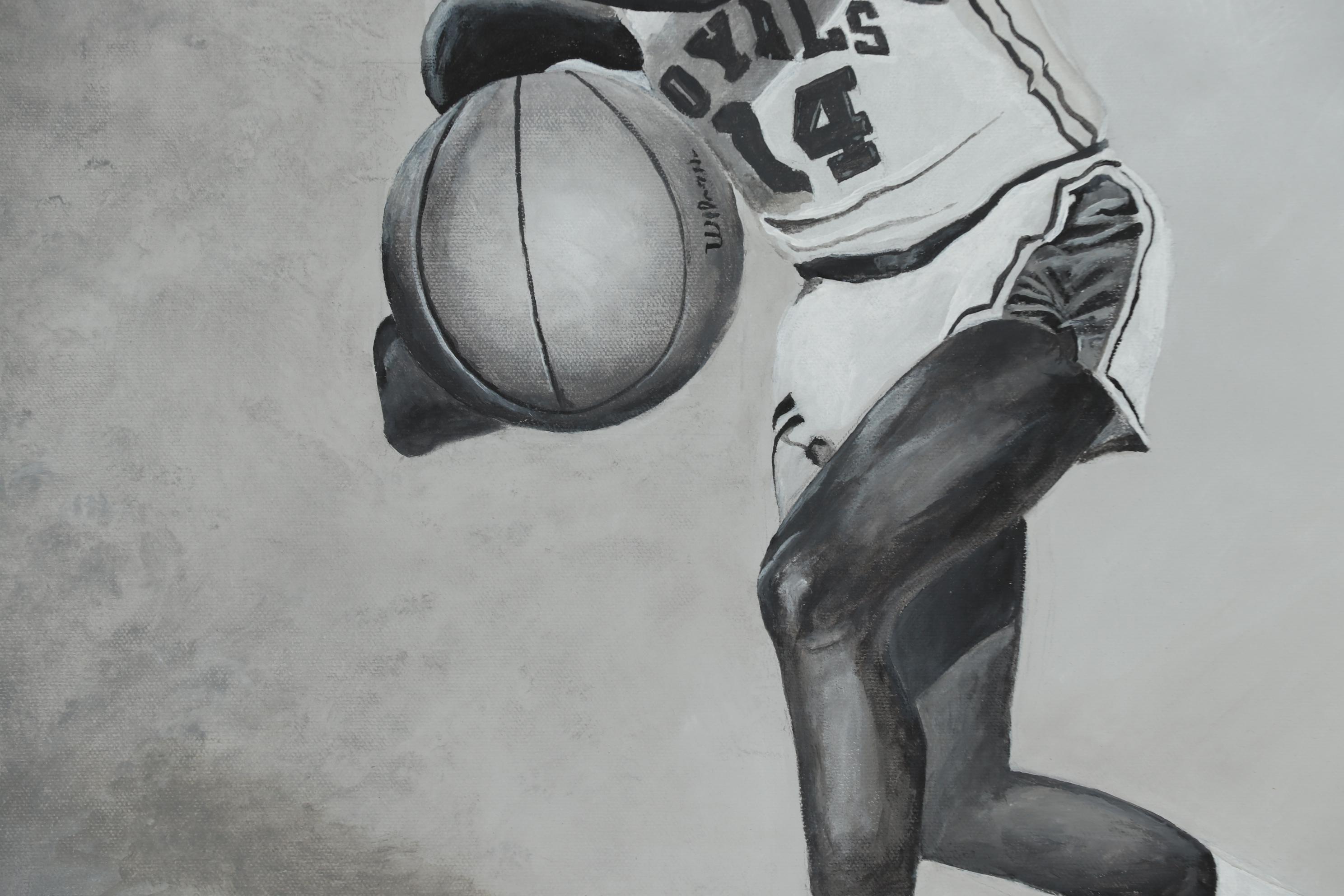 Steve Kistner Acrylic Painting of Oscar Robertson