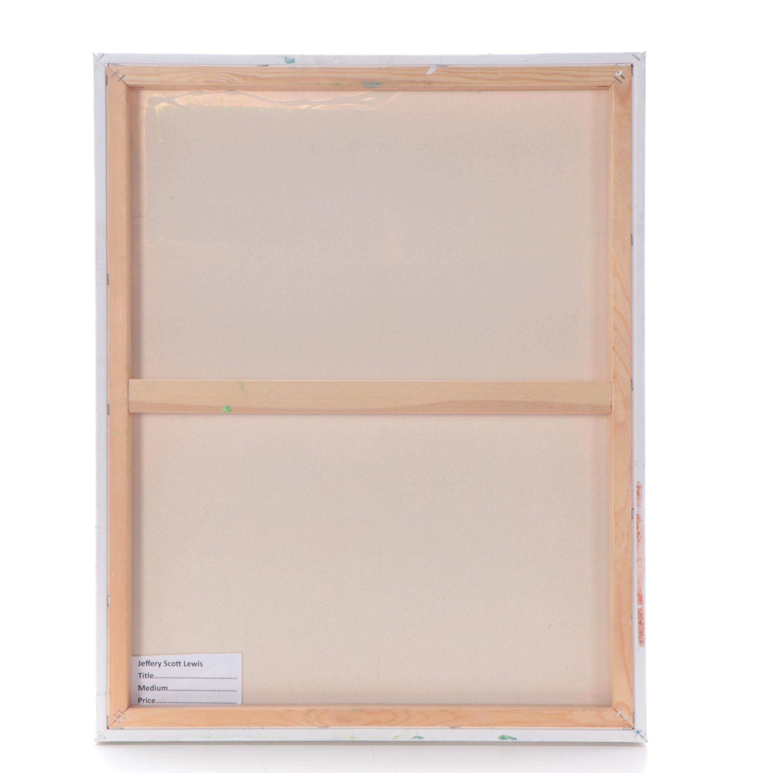 Jeffrey Scott Lewis Abstract Mixed Media Painting, 21st Century