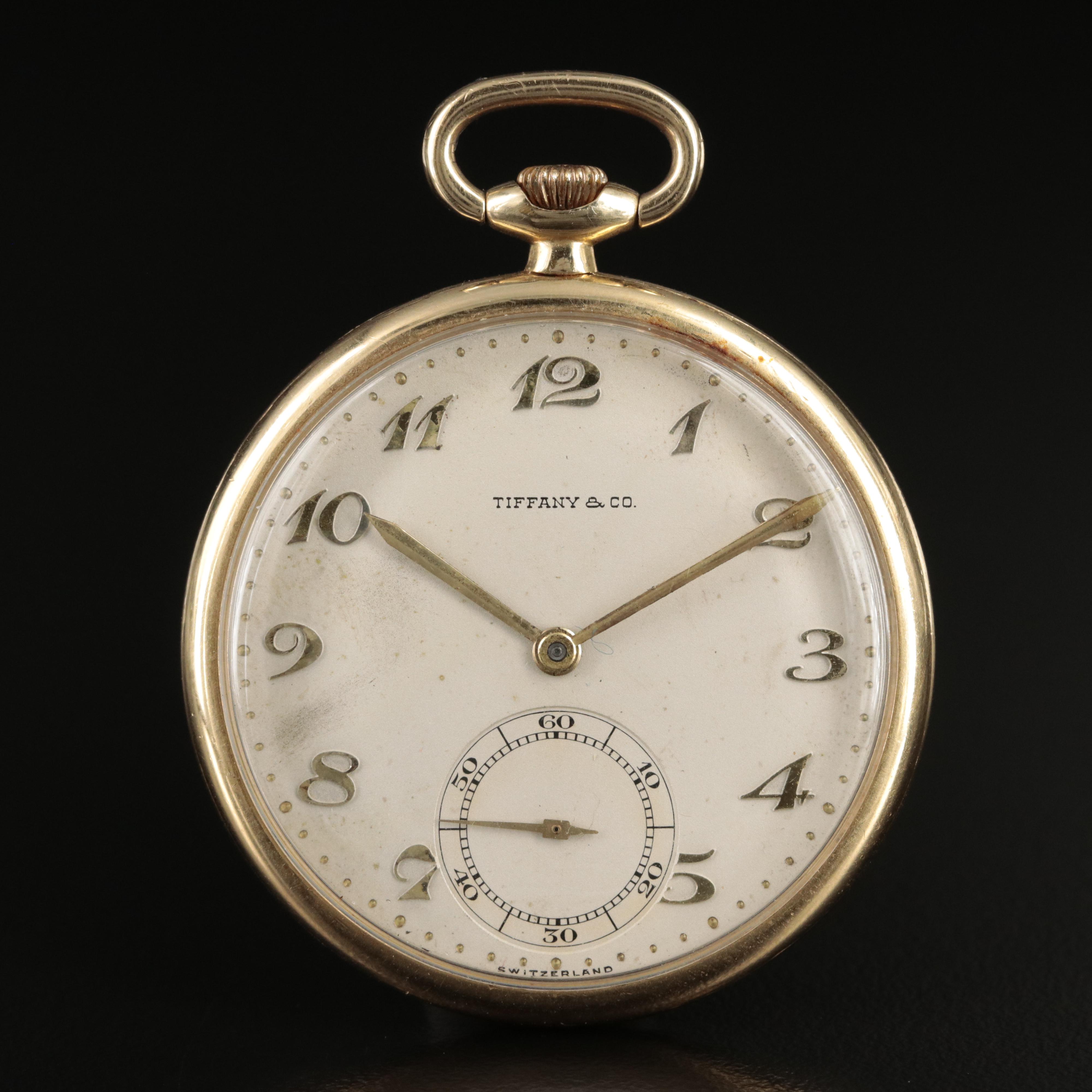 14K Movado For Tiffany & Co. Pocket Watch