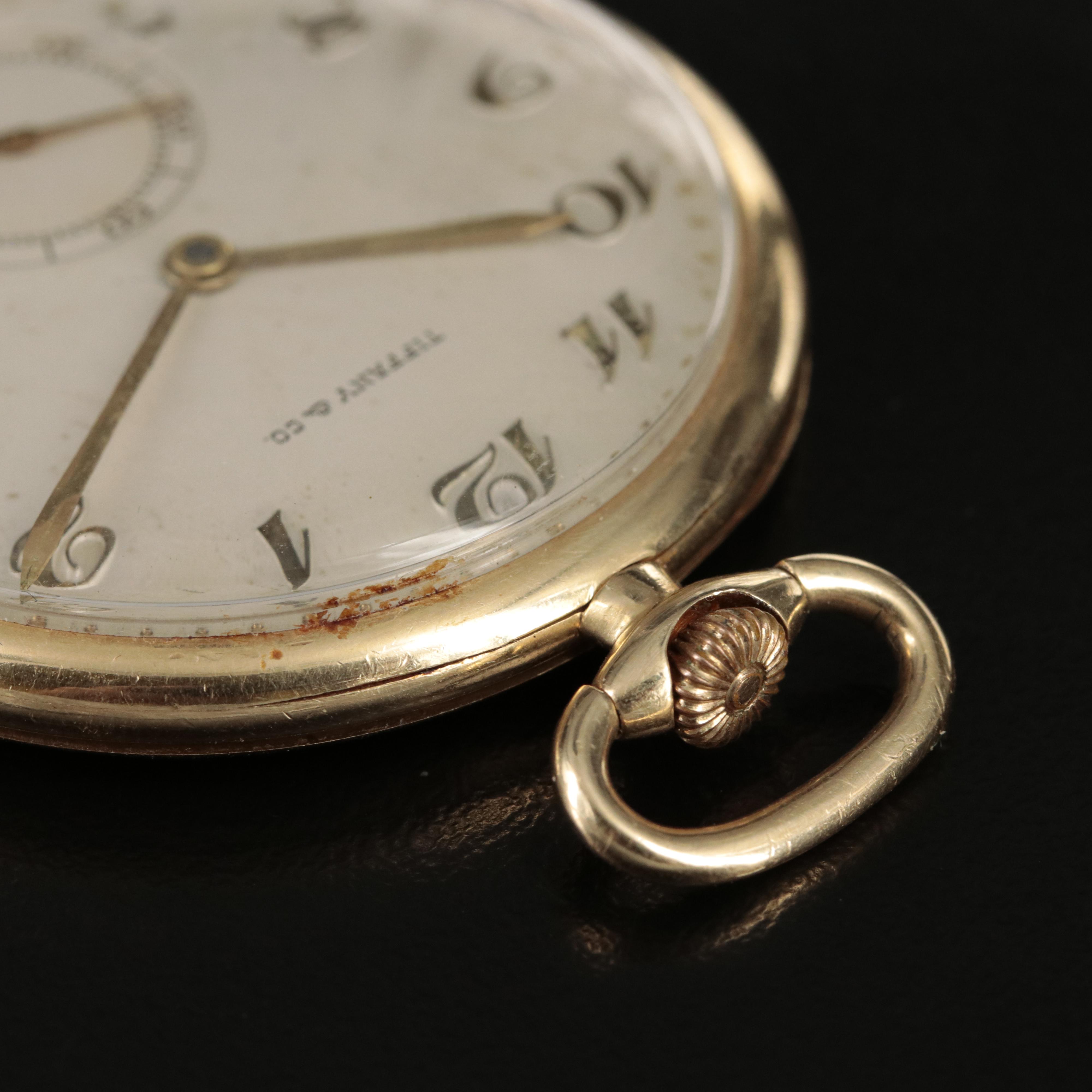 14K Movado For Tiffany & Co. Pocket Watch